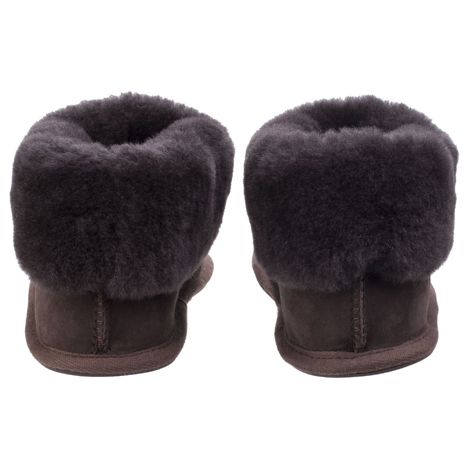 Cotswold Wotton Chaussons En Cuir Pour Femme Couleur Chocolat