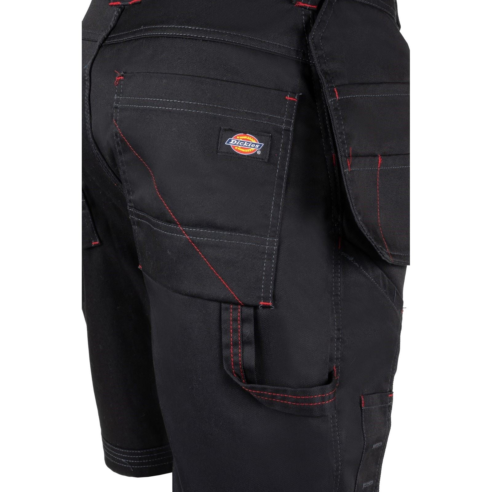 Dickies Redhawk Pro Work Shorts De Travail Noirs En Polyester Pour Hommes