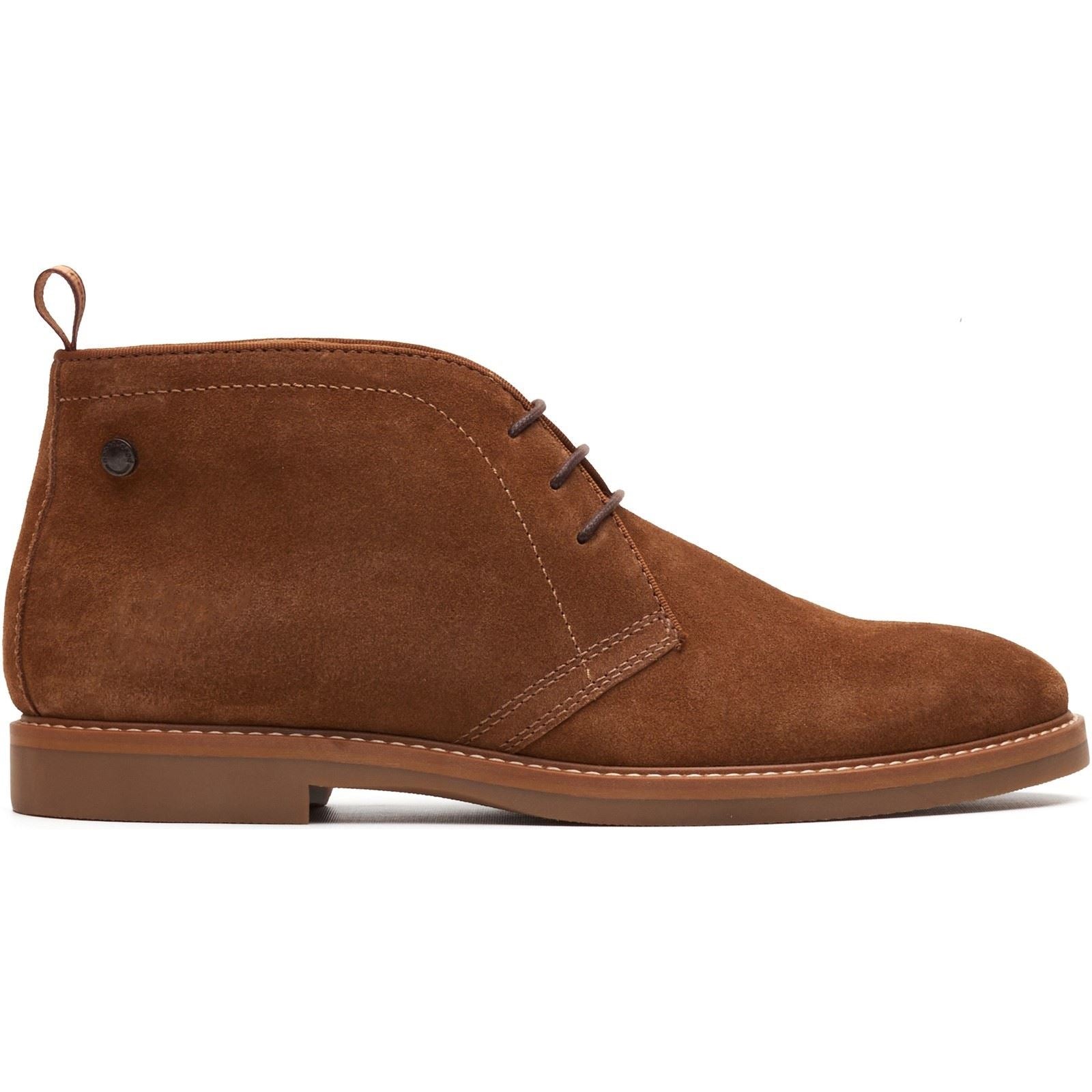 Base London Carlton Chukka Bottes En Cuir Pour Hommes Ginger