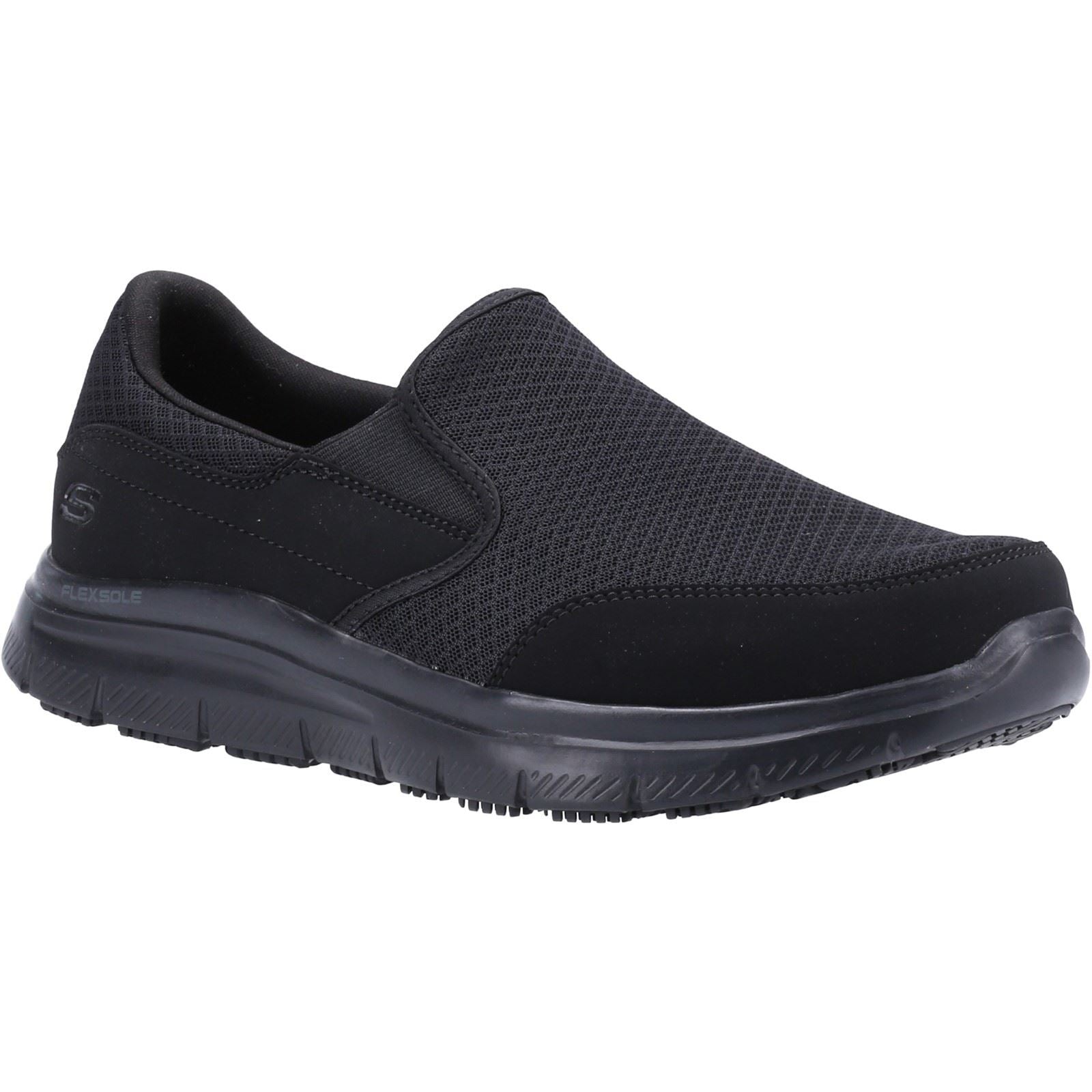 Skechers Workwear McAllen Wide Baskets De Sécurité Noires Pour Hommes En Textile