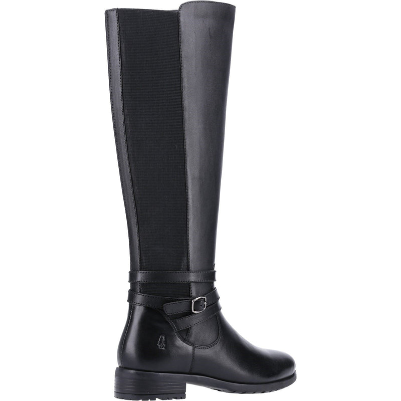 Hush Puppies Vanessa Bottes Noires À Talons Hauts En Cuir Pour Femmes