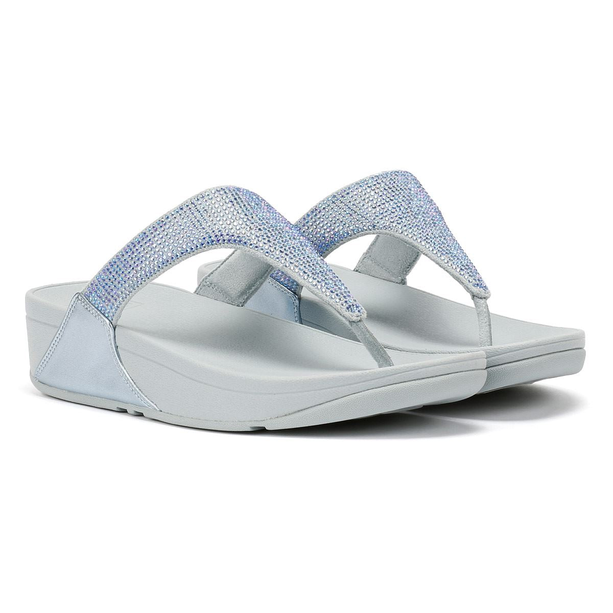 FitFlop Lulu Crystal Sandales Bleues Pour Femmes