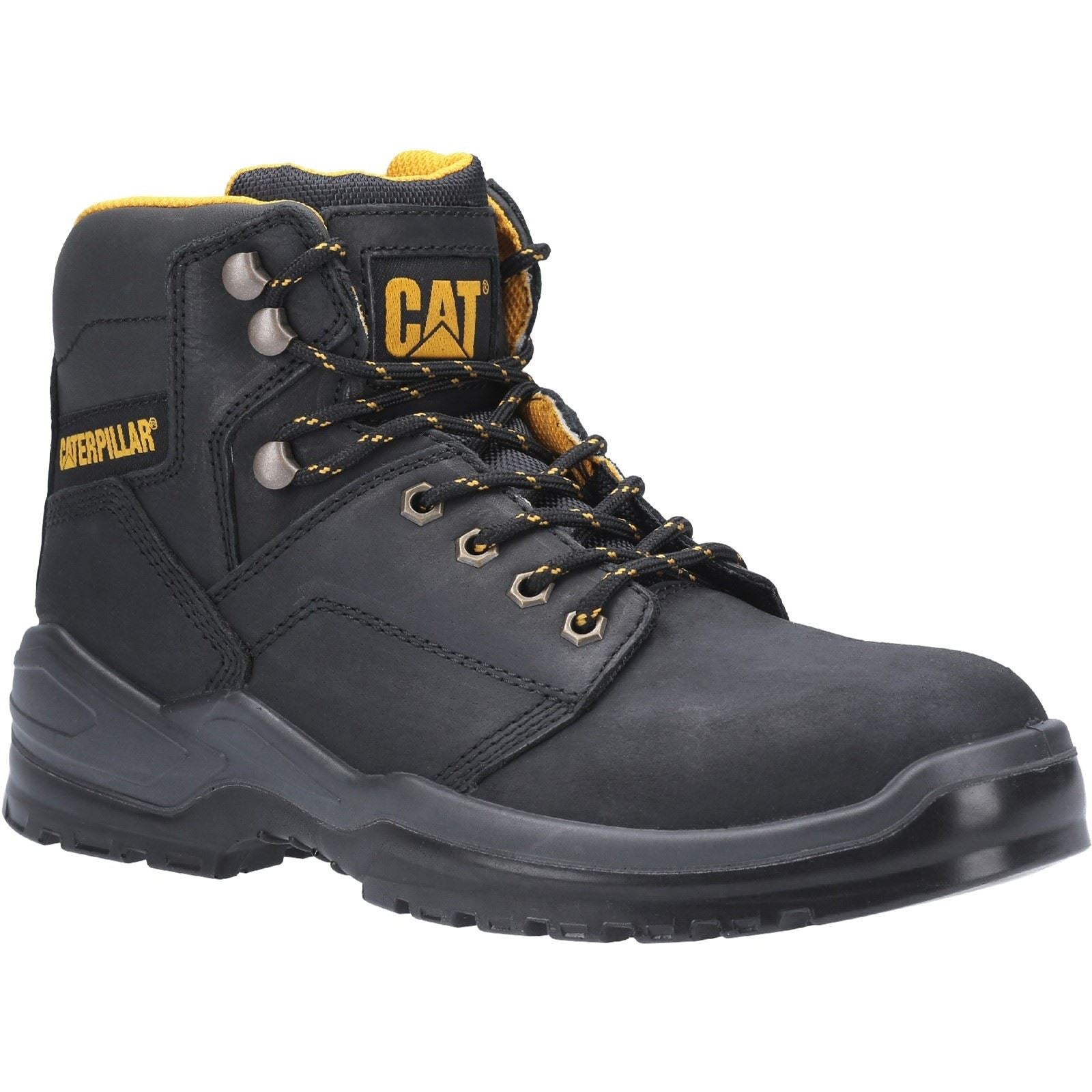 Caterpillar  Bottes De Sécurité En Cuir Noir Striver