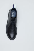 Ben Sherman Parka Bottes Noires En Cuir Pour Hommes