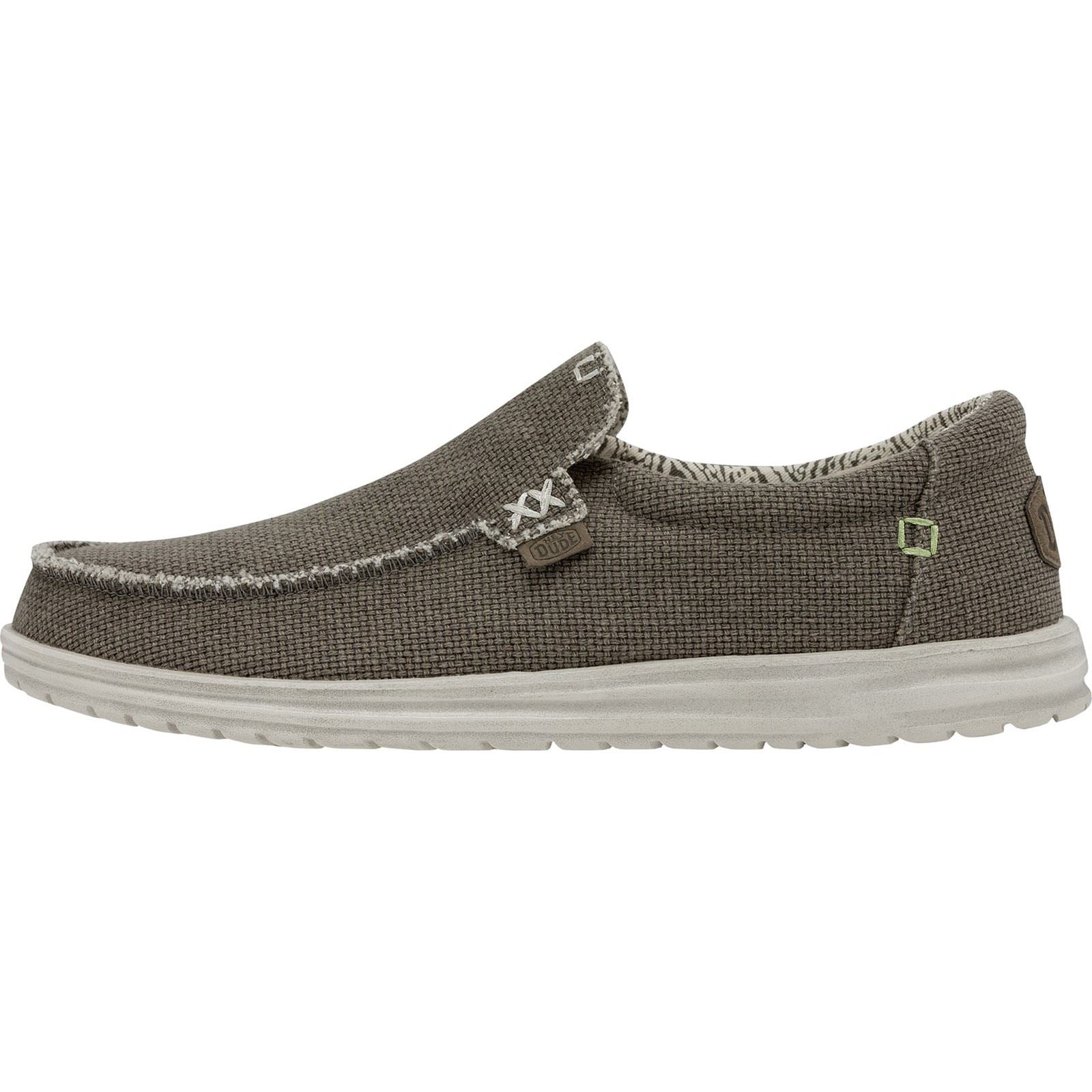 HEYDUDE Mikka Braided Mocassins Fossil En Textile Pour Homme