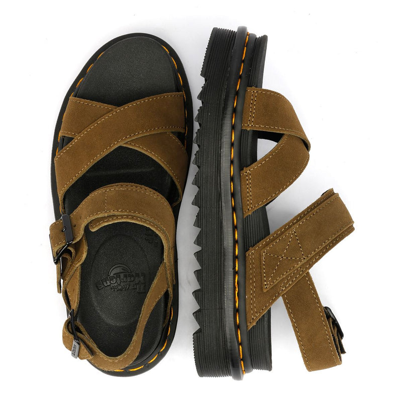 Dr. Martens Voss II Bronx Sandales Vertes Pour Femmes En Suède