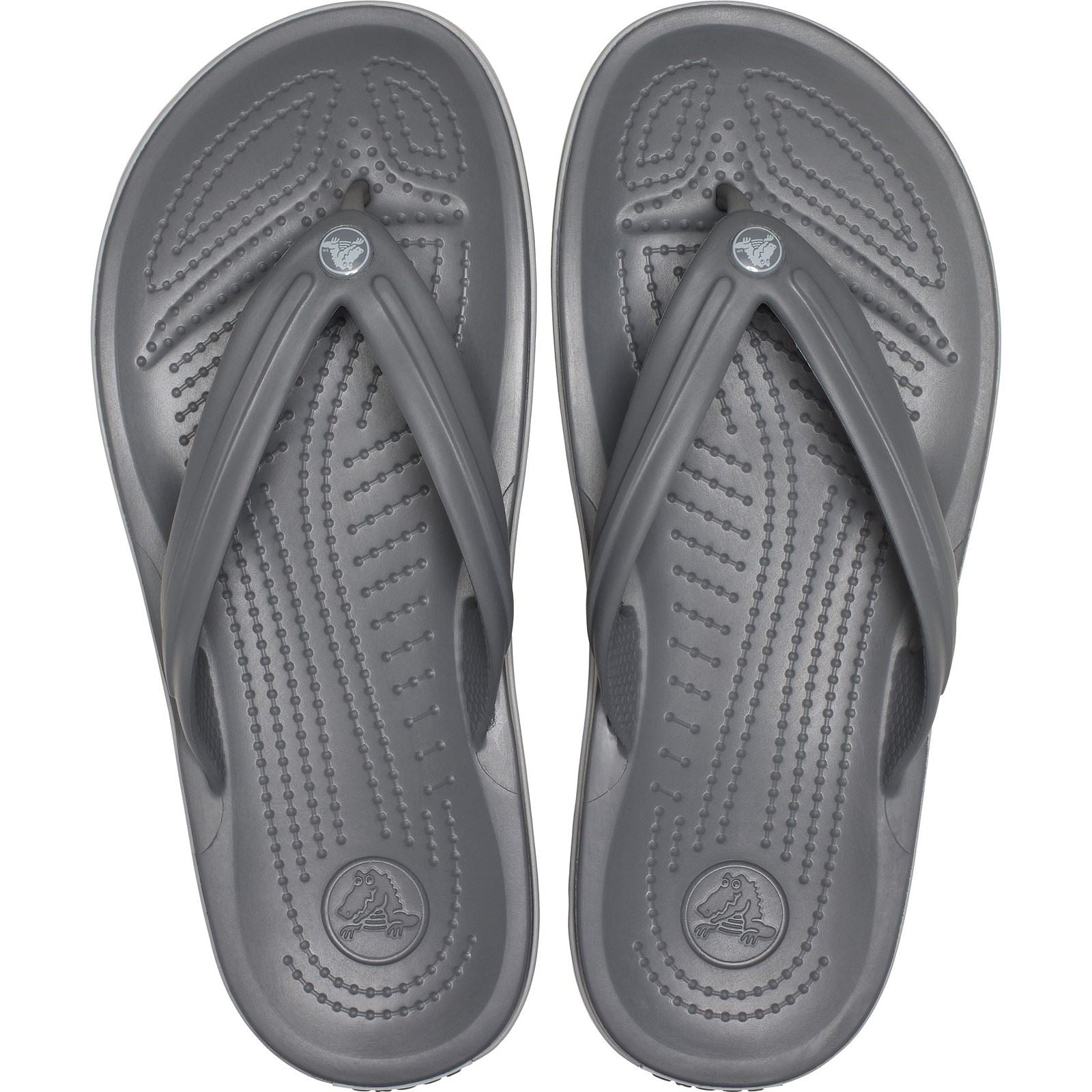 Crocs Crocband Flip Tongs En Thermoplastique Pour Hommes Gris Ardoise/Fumée