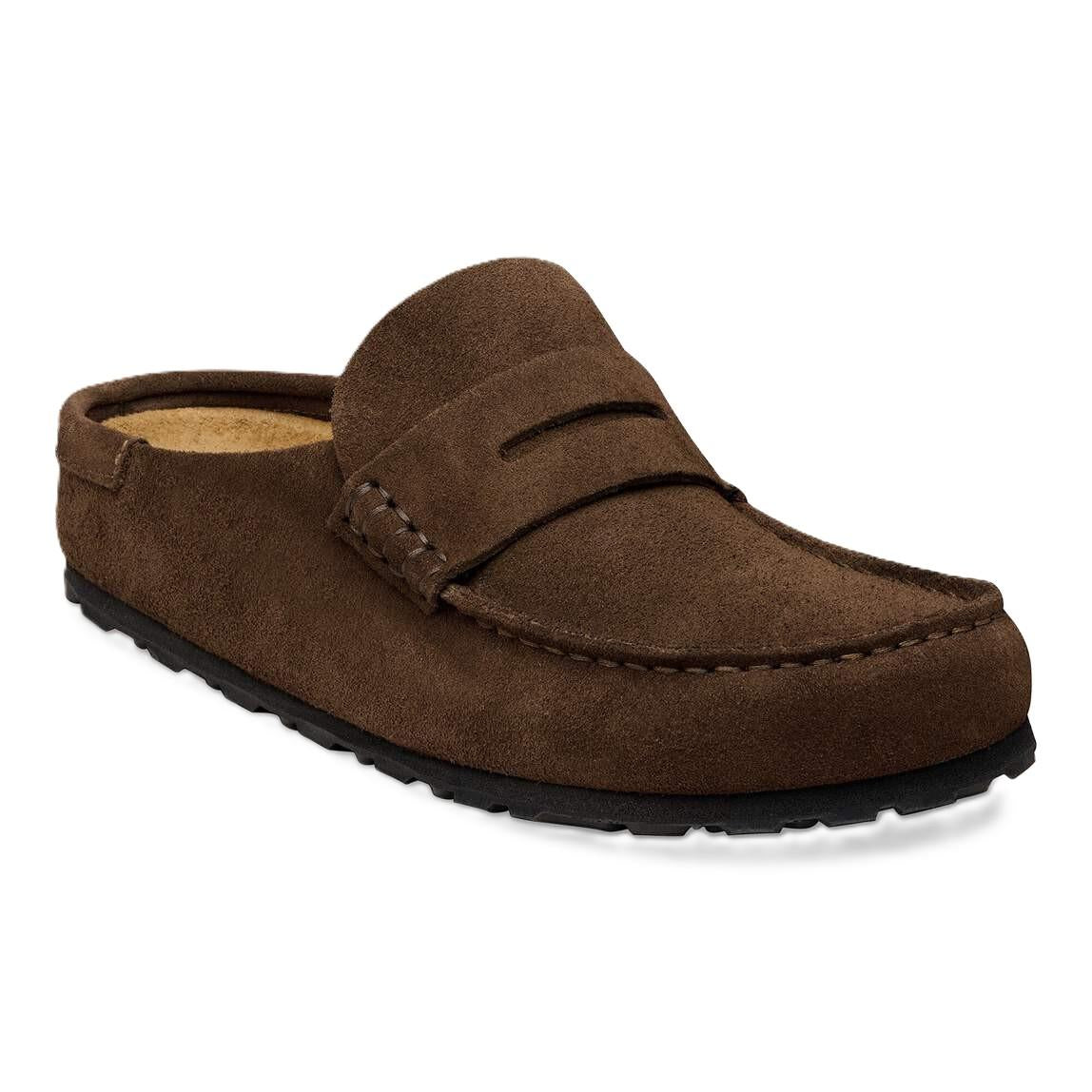 Birkenstock Naples Sabots En Cuir Brun