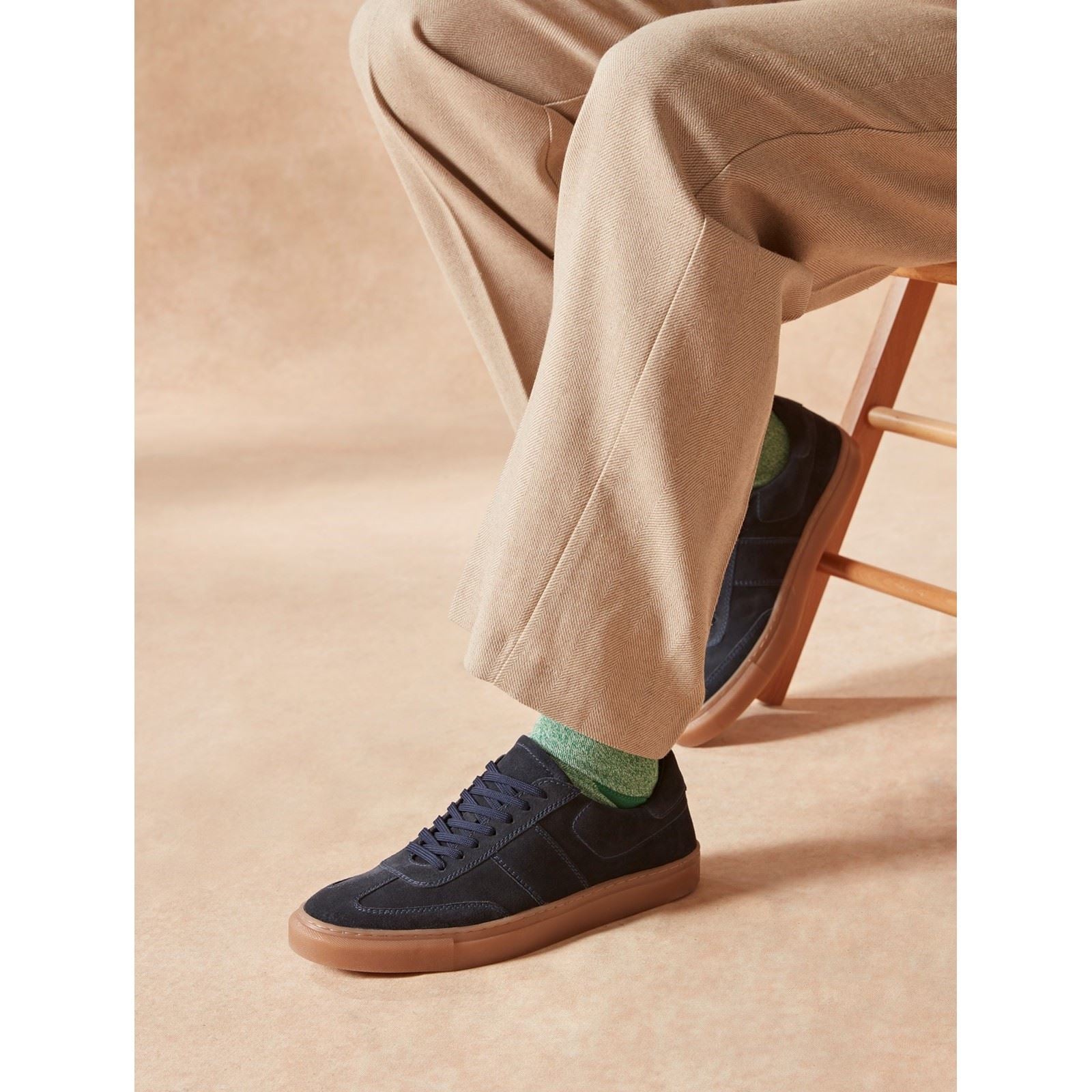 Hush Puppies Riley Chaussures De Sport En Daim Pour Homme, Bleu Marine