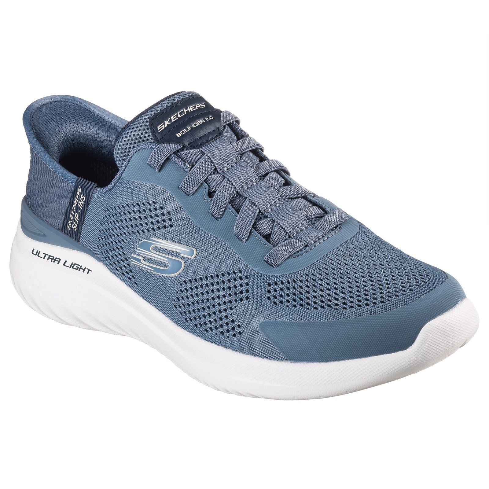 Skechers Bounder 2.0 Emerged Baskets Pour Hommes En Toile Gris Ardoise