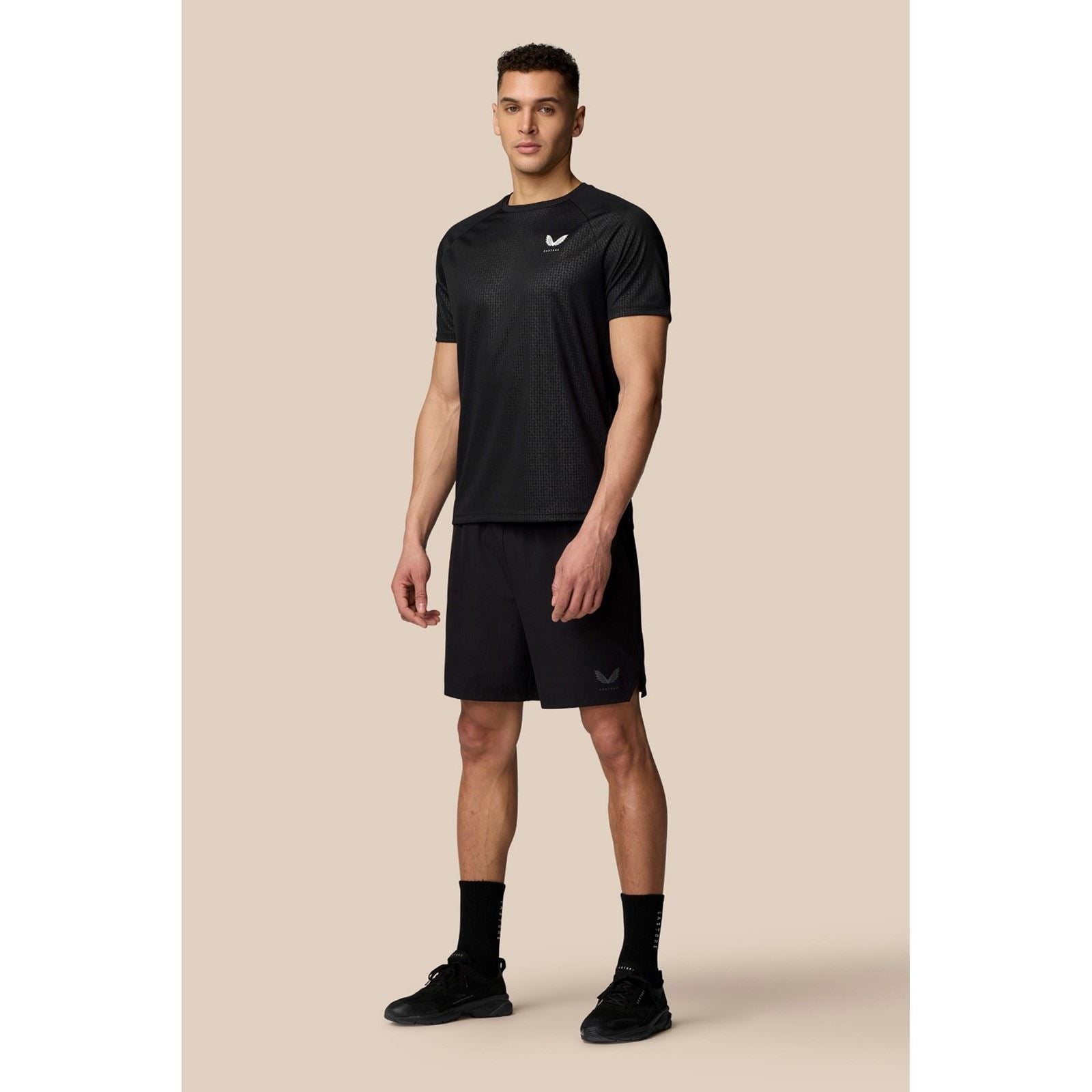 Castore Adapt T-Shirt De Sport Actifs Pour Hommes En Polyester Noir