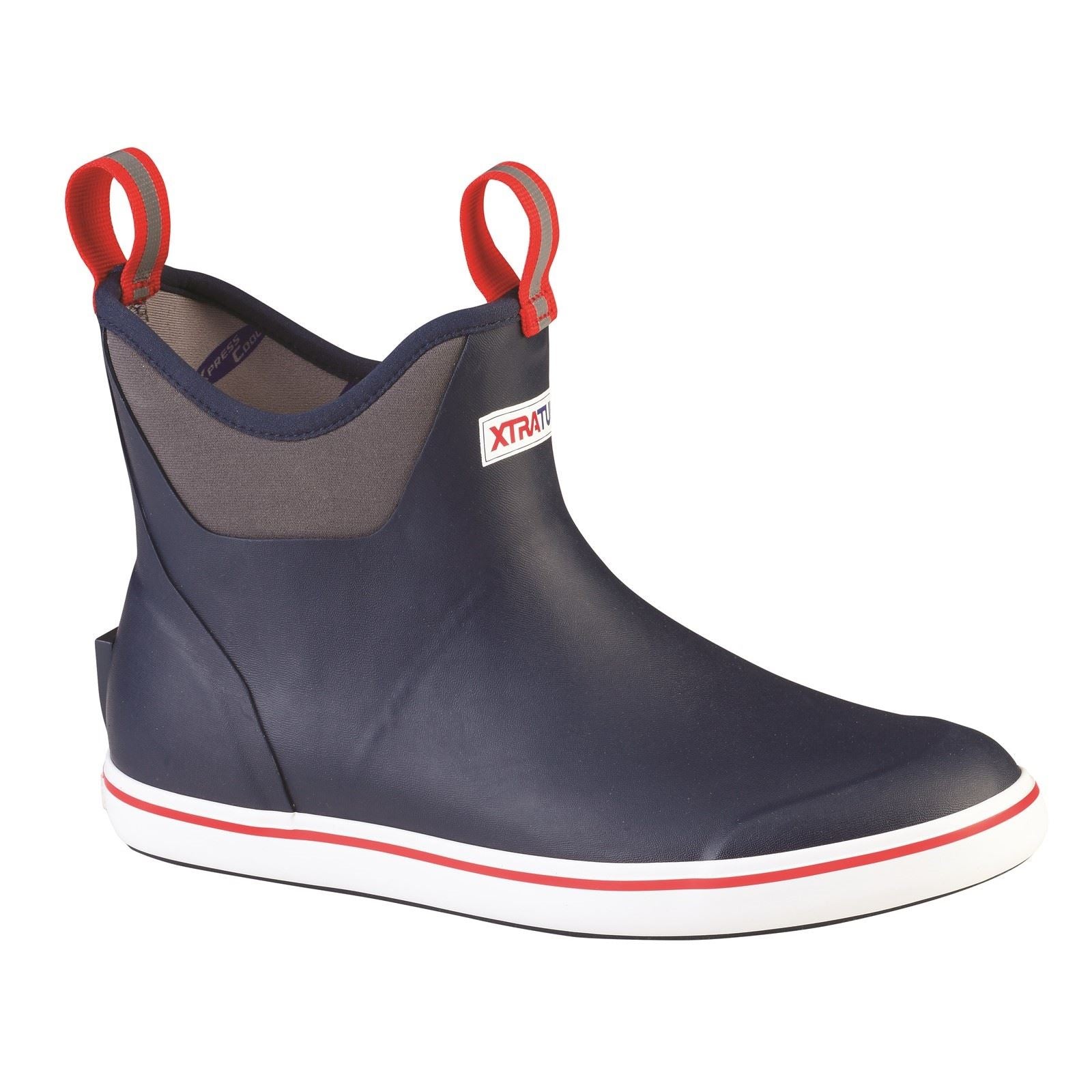 Xtratuf Bottes En Caoutchouc Wellington Marine/Rouge À Tige Courte