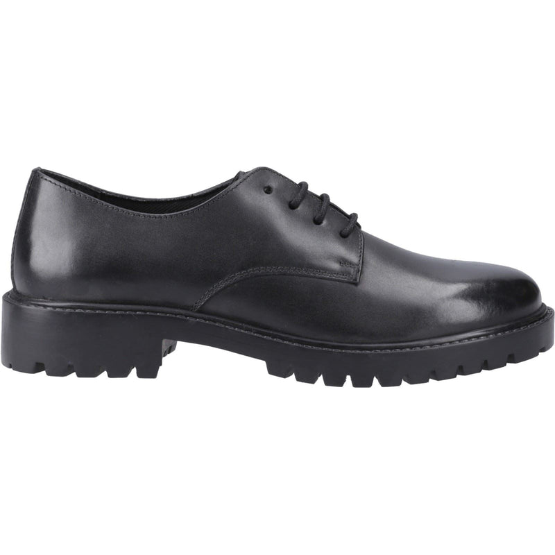 Hush Puppies Aubrey Lace Up Snr Chaussures Noires Derby En Cuir Pour Filles