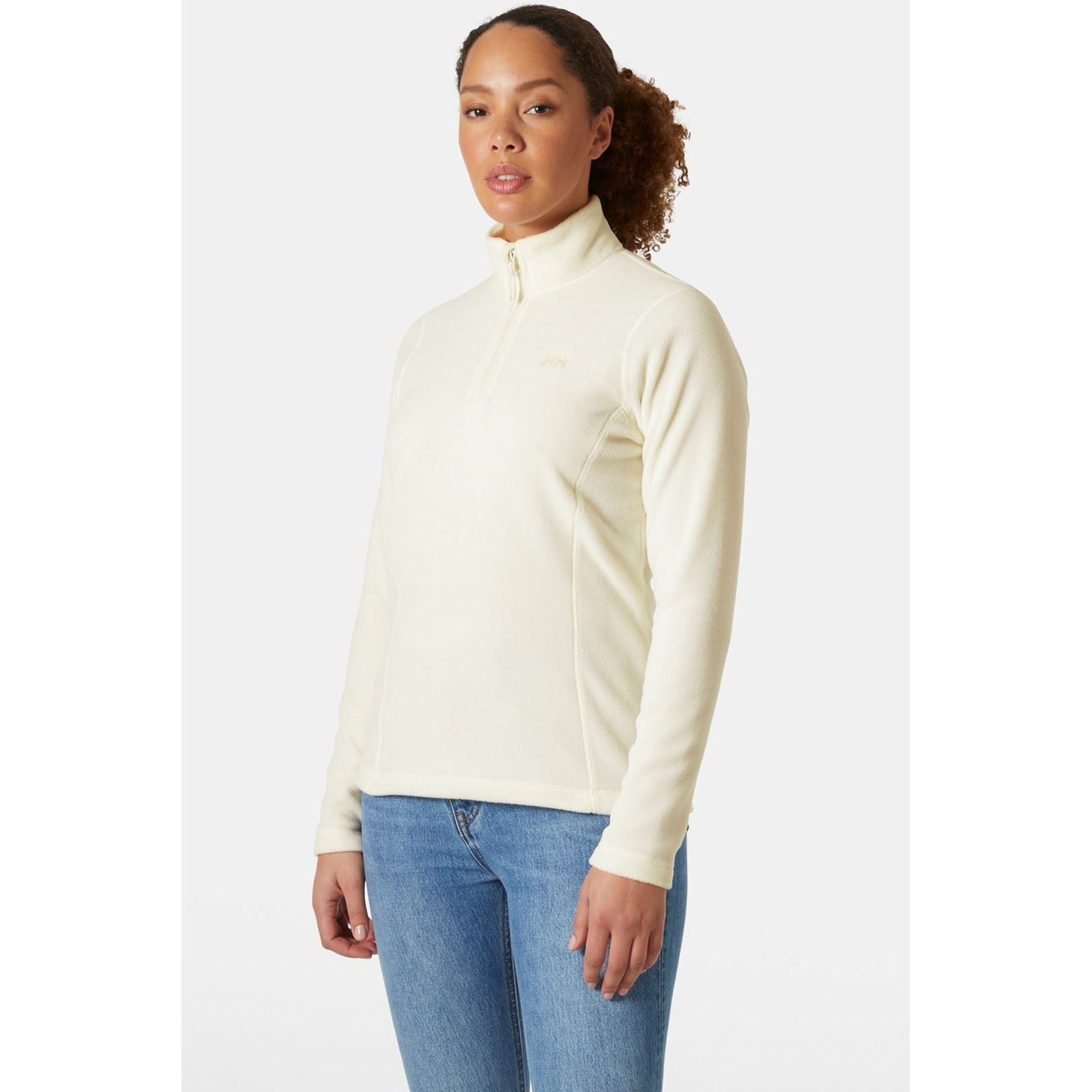 Helly Hansen Sport Daybreaker 1/2 Zip Pull En Polaire Blanche Pour Femmes En Polyester