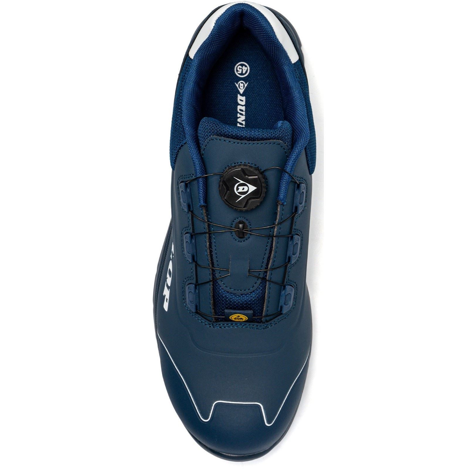 Dunlop Matt Baskets De Sécurité Pour Hommes En Microfibre Bleu Marine/Blanc