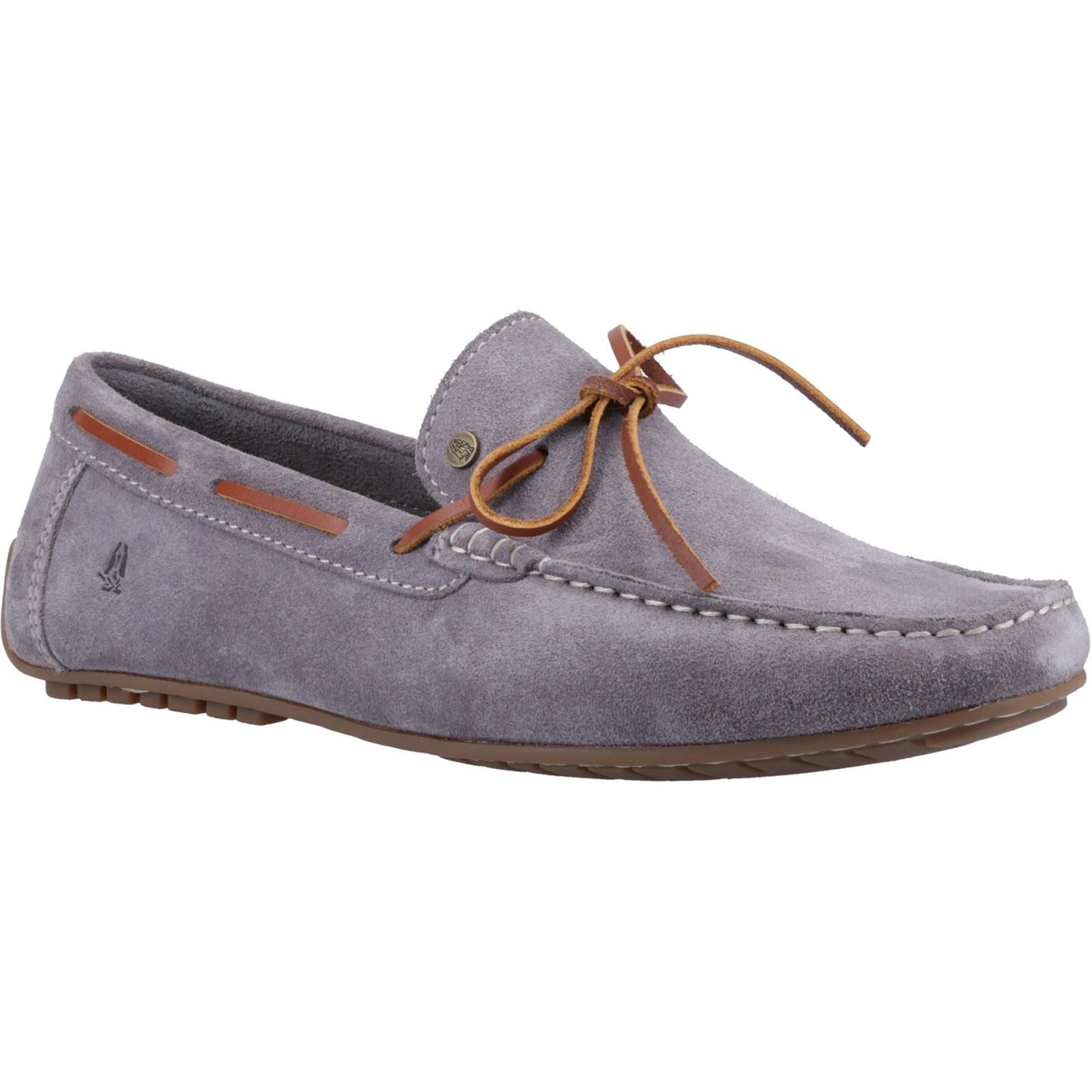Hush Puppies Reuben Chaussures Bateau Grises En Daim Pour Hommes