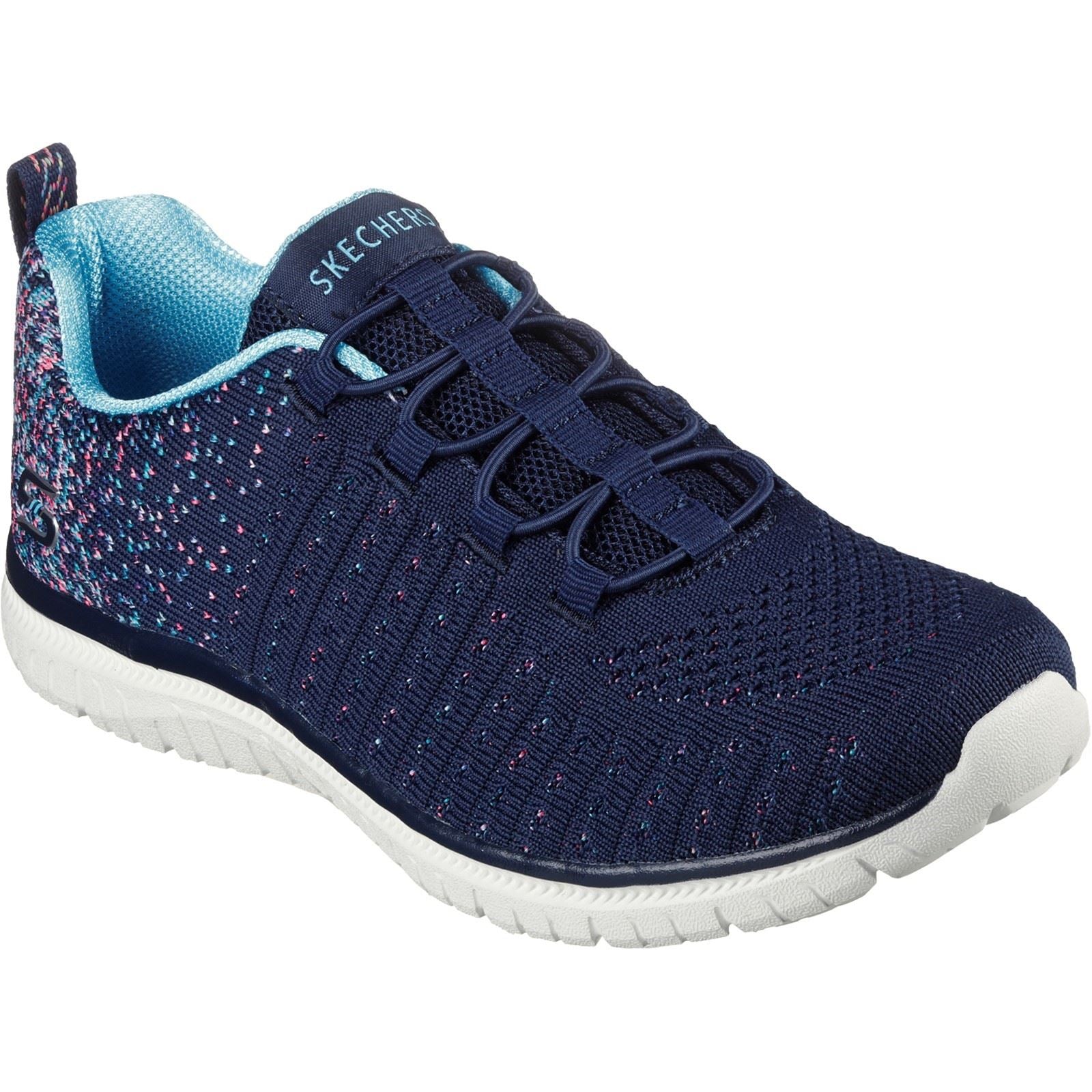Skechers Virtue Sneakers Textile Pour Femmes En Bleu Marine/Bleu