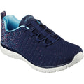 Skechers Virtue Sneakers Textile Pour Femmes En Bleu Marine/Bleu