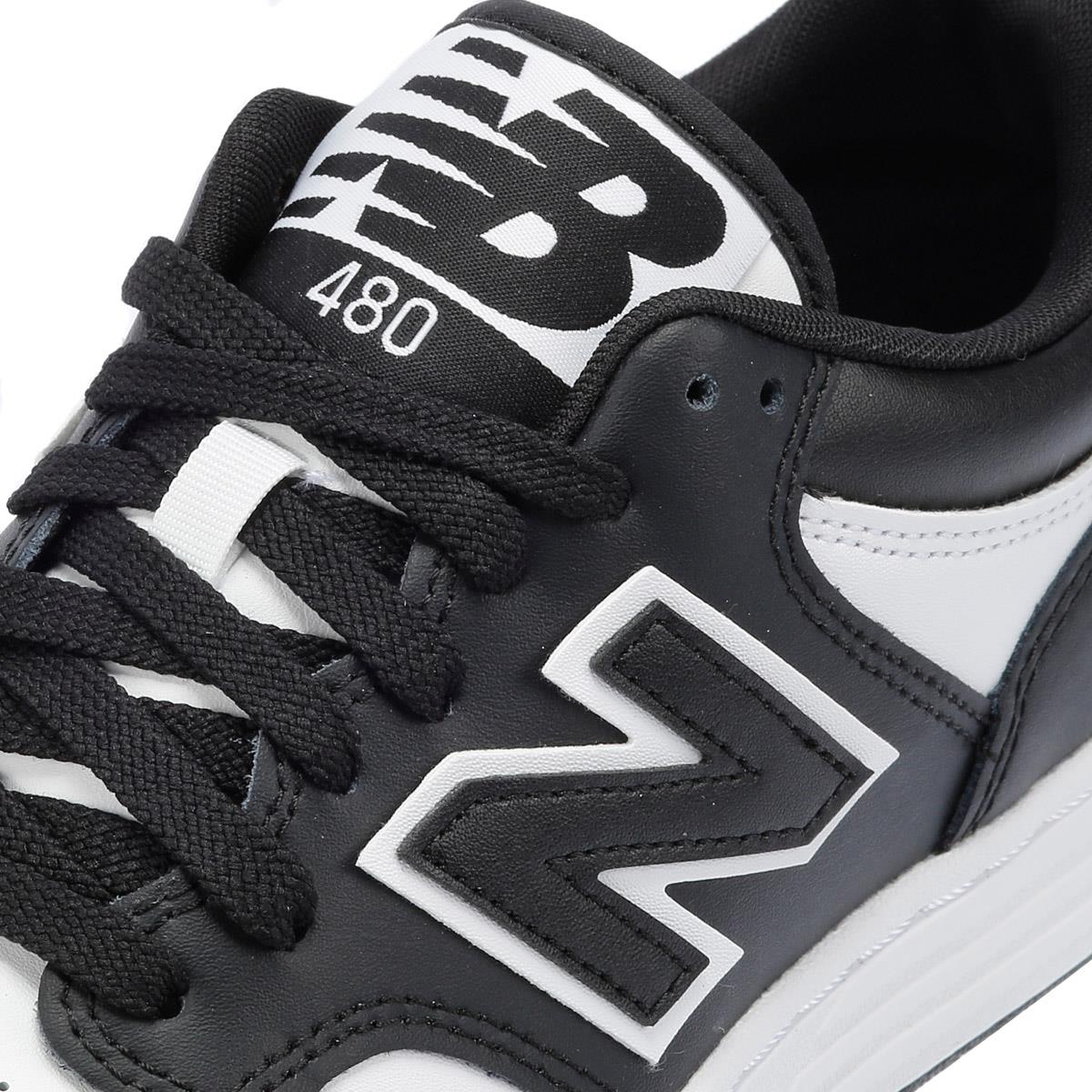 New Balance 480 Baskets Noires En Cuir