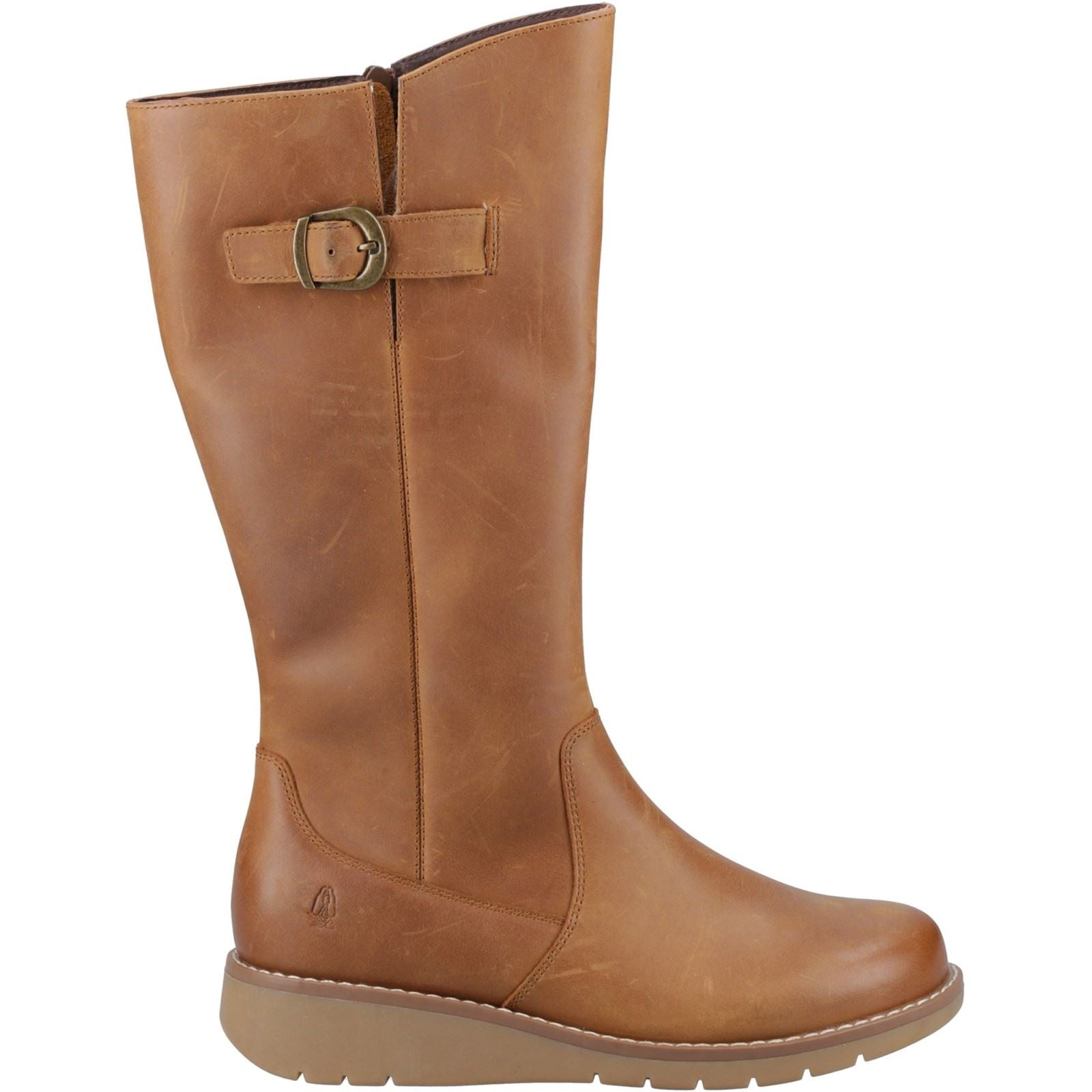 Hush Puppies Luna Bottes En Cuir Pour Femmes Couleur Tan