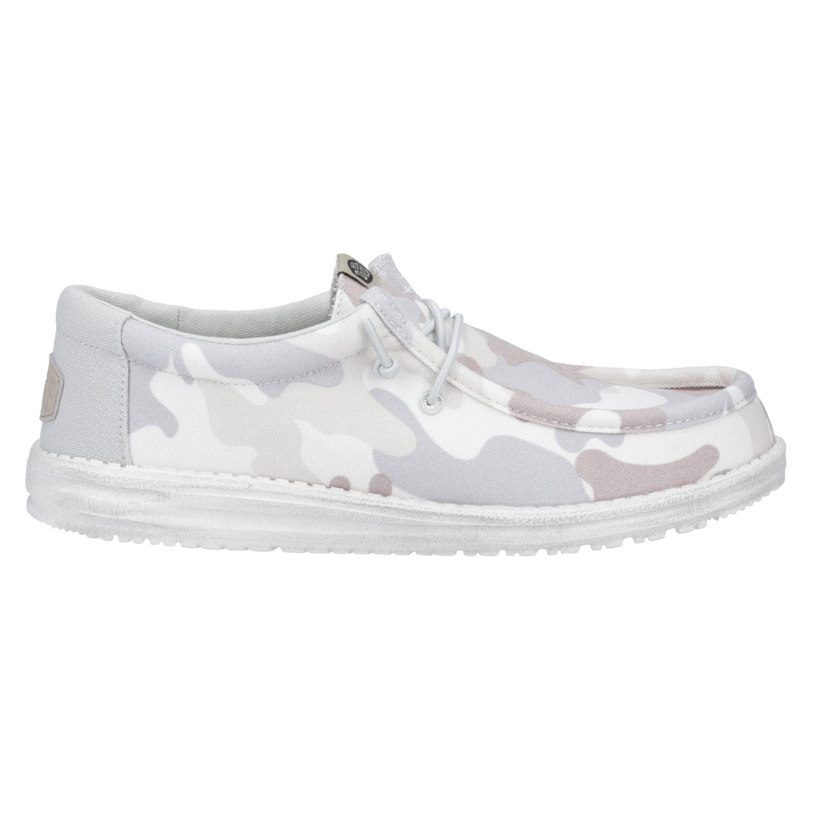 HEYDUDE Wally Washed Camo Chaussures Bateau Pour Homme En Camo Désert En Nuances De Gris