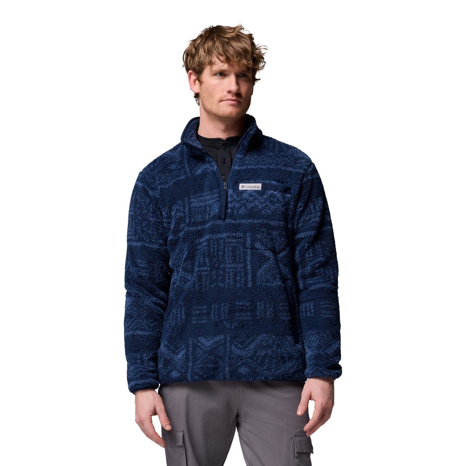 Columbia Rugged Ridge High Pile Half Zip Pulls À Col Zippé Pour Hommes Bleus