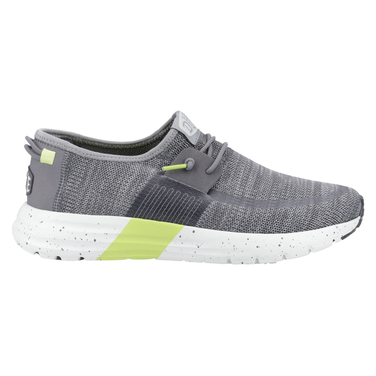 HEYDUDE Sirocco Sport Mode Baskets Pour Hommes Gris Chiné/Charbon