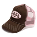 Von Dutch Staple Trucker Casquettes En Coton Chocolat/Rose