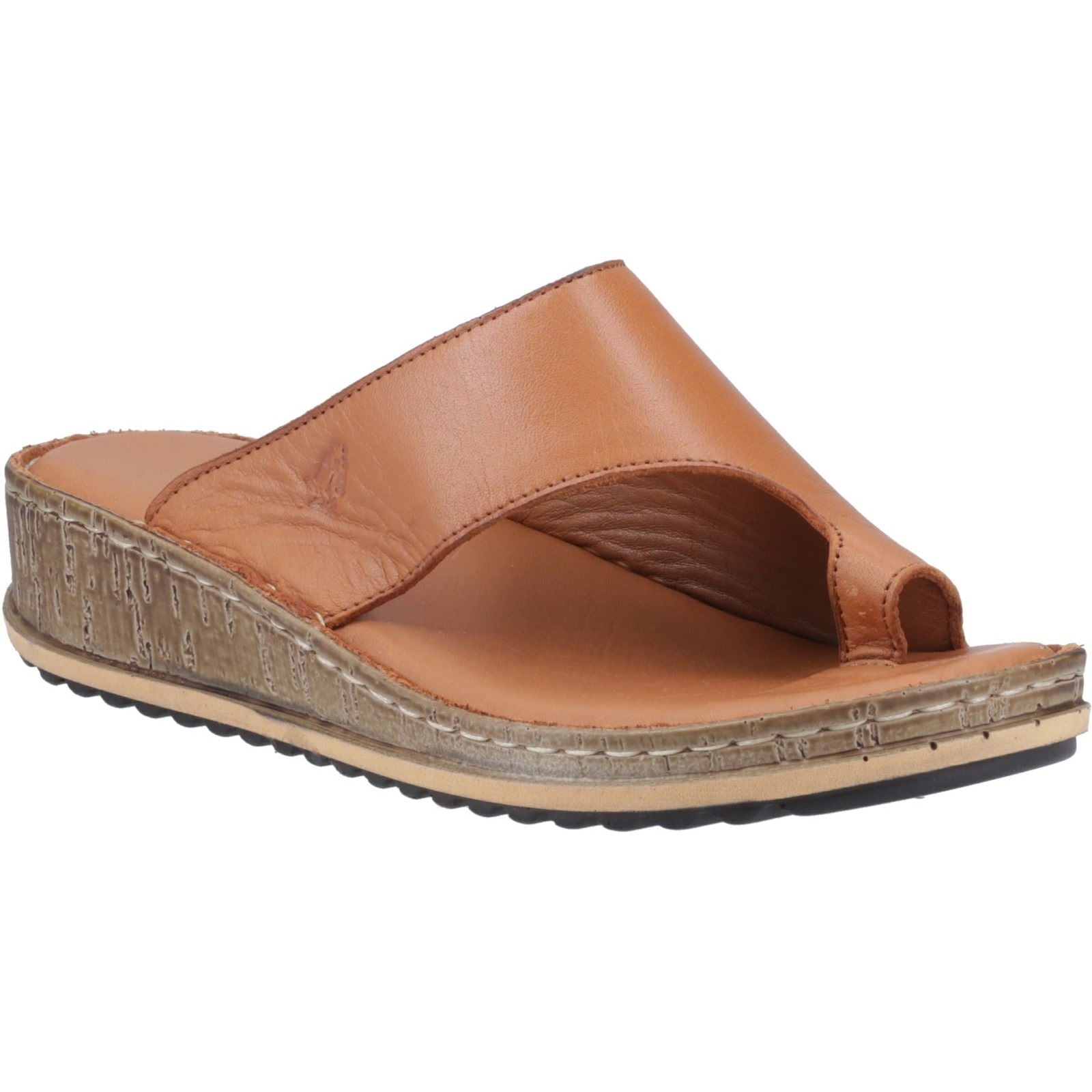 Hush Puppies Elissa Toepost Sandales Pour Femmes En Daim Suédois Beige