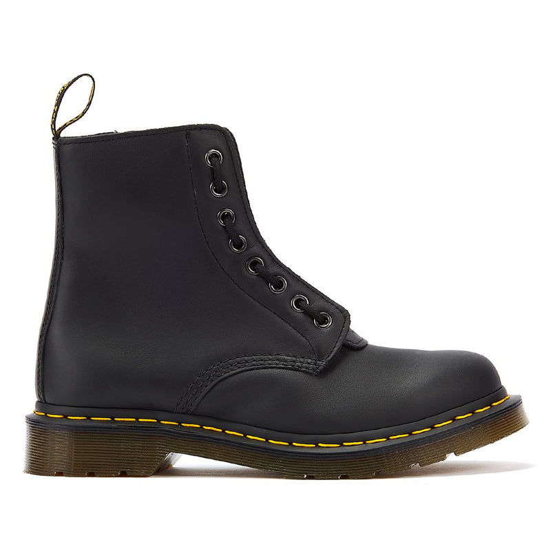 Dr. Martens 1460 Bottes Noires à Fermeture Éclair Avant Pascal