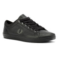 Fred Perry Baseline Baskets En Cuir Noir Pour Hommes
