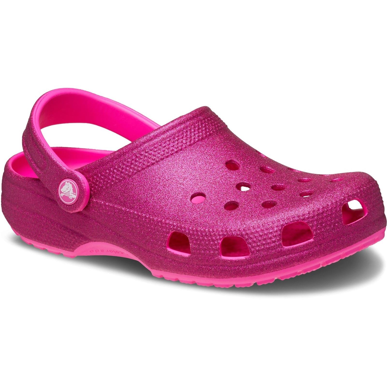 Crocs Classic Glitter Sabots écrasés Rose en Thermoplastique
