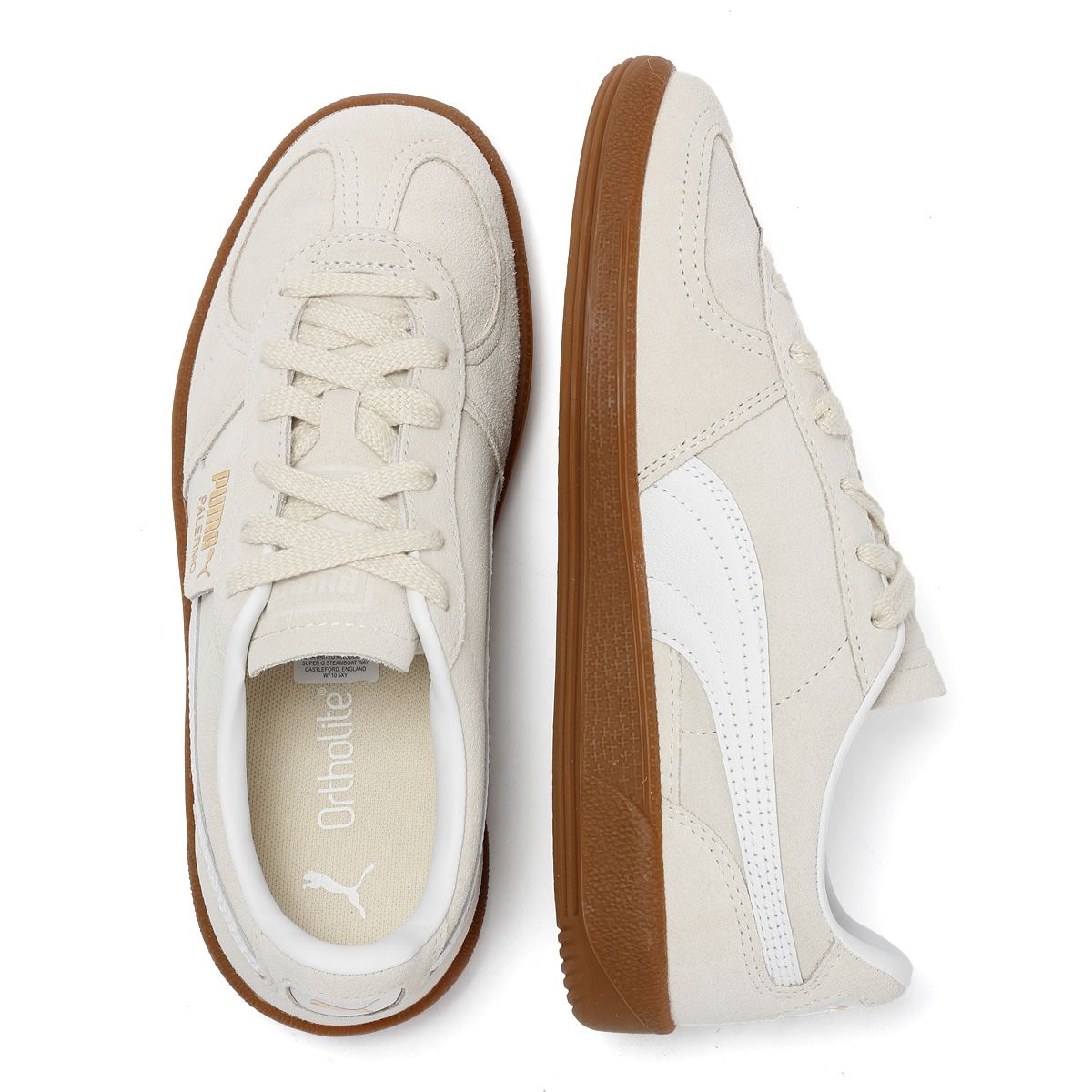 Puma Palermo Baskets Blanches Pour Femmes Suède