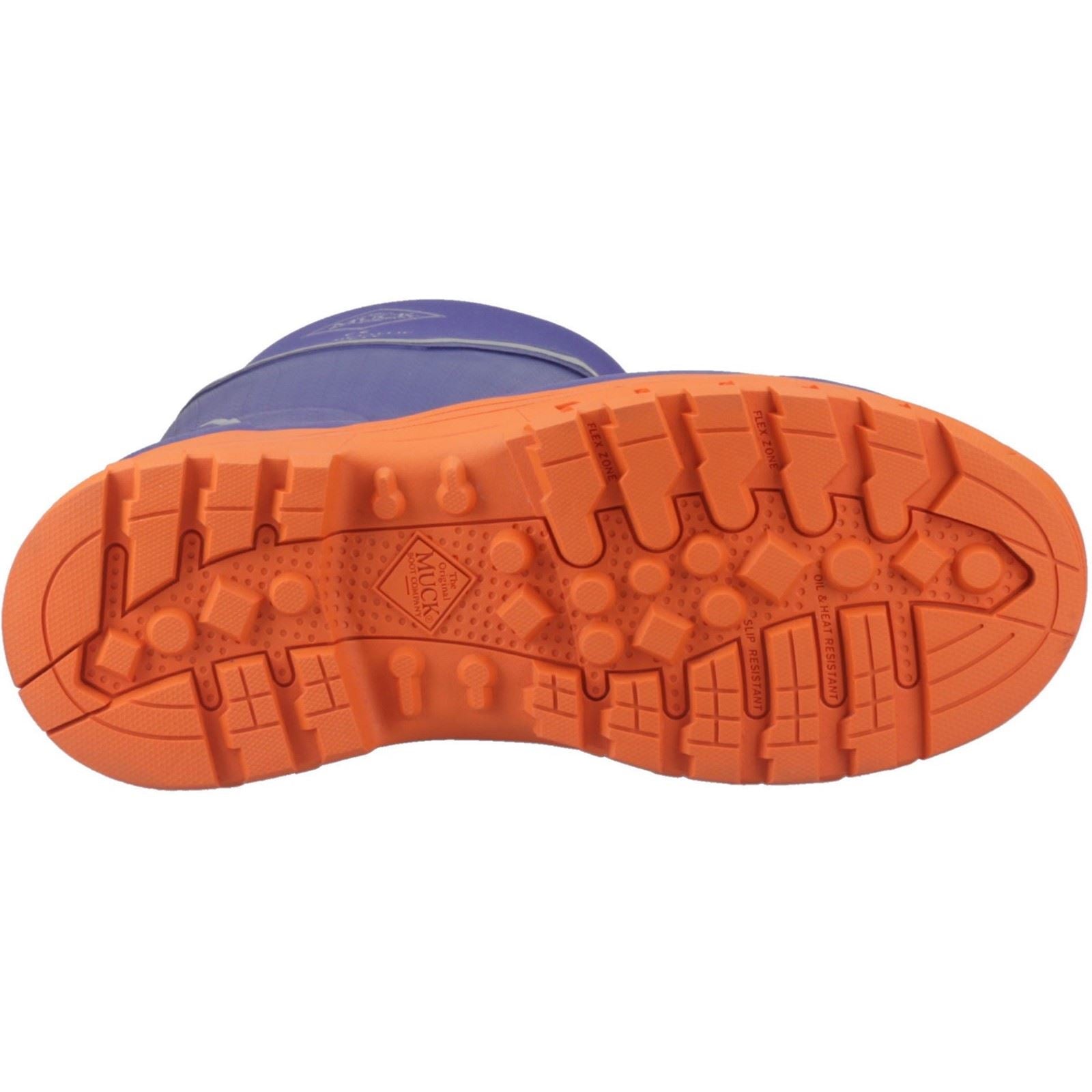 Muck Boots Grit S5 Bottes En Caoutchouc Pour Femmes Bleues/Oranges