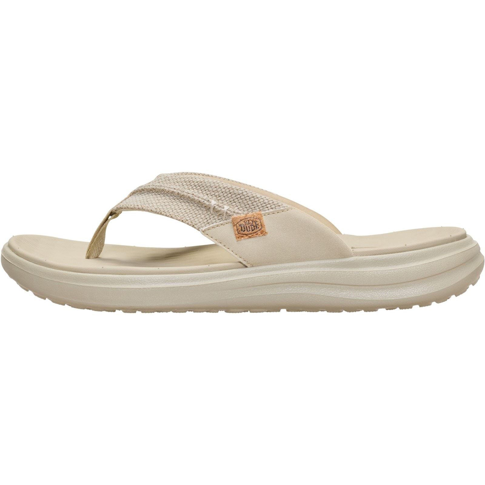 HEYDUDE Finn Flip Sandales Beiges En Polyester Pour Hommes