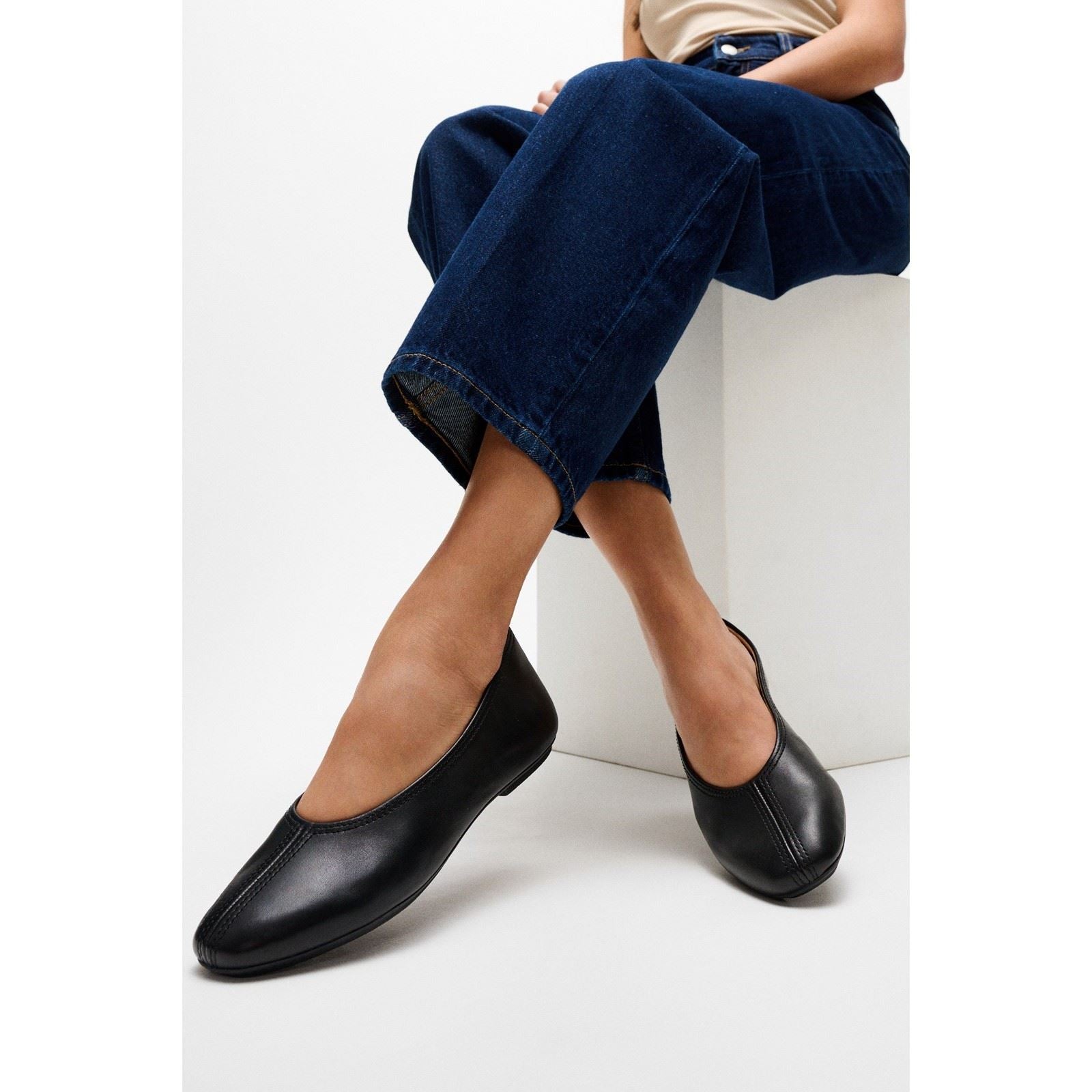 Fitflop Delicato High-Cut Ballerines Noires En Cuir Pour Femmes