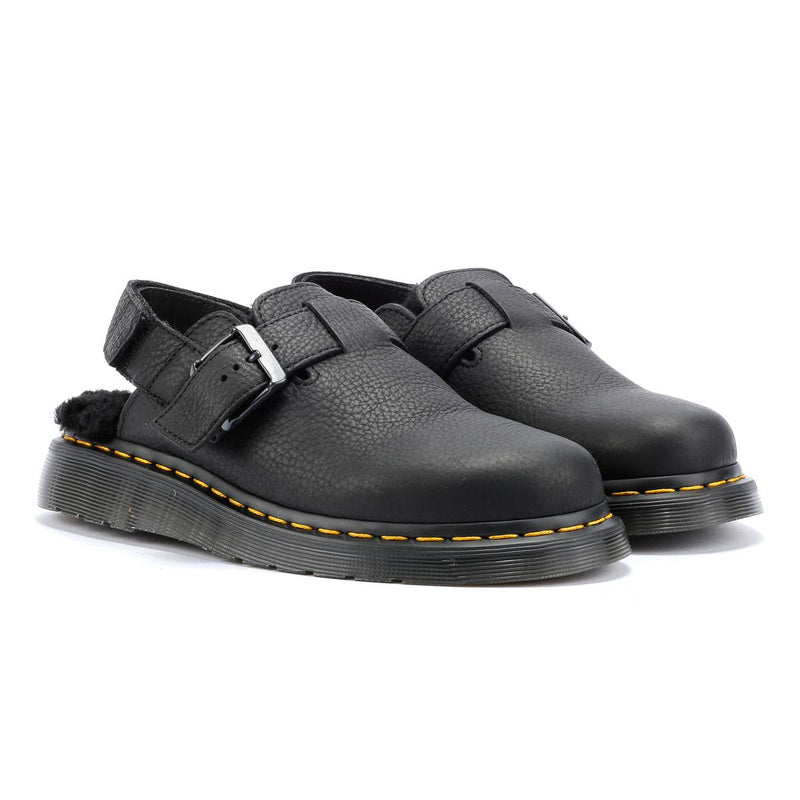 Dr. Martens Jorge II Sandales Noires En Cuir