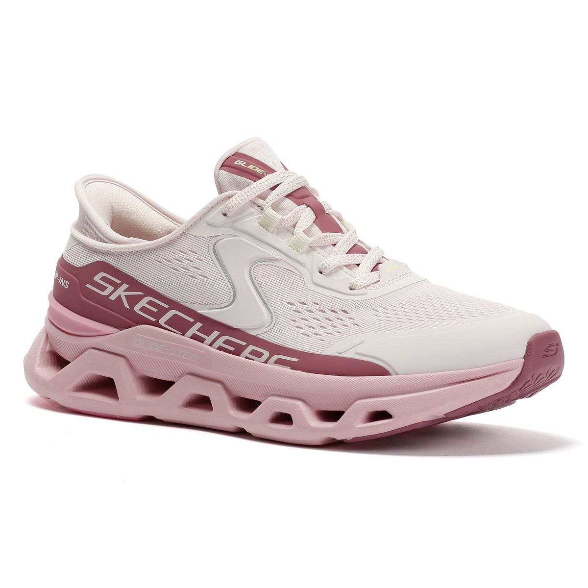 Skechers Slip-Ins Glide Step Altus Baskets En Maille Pour Femmes En Rose