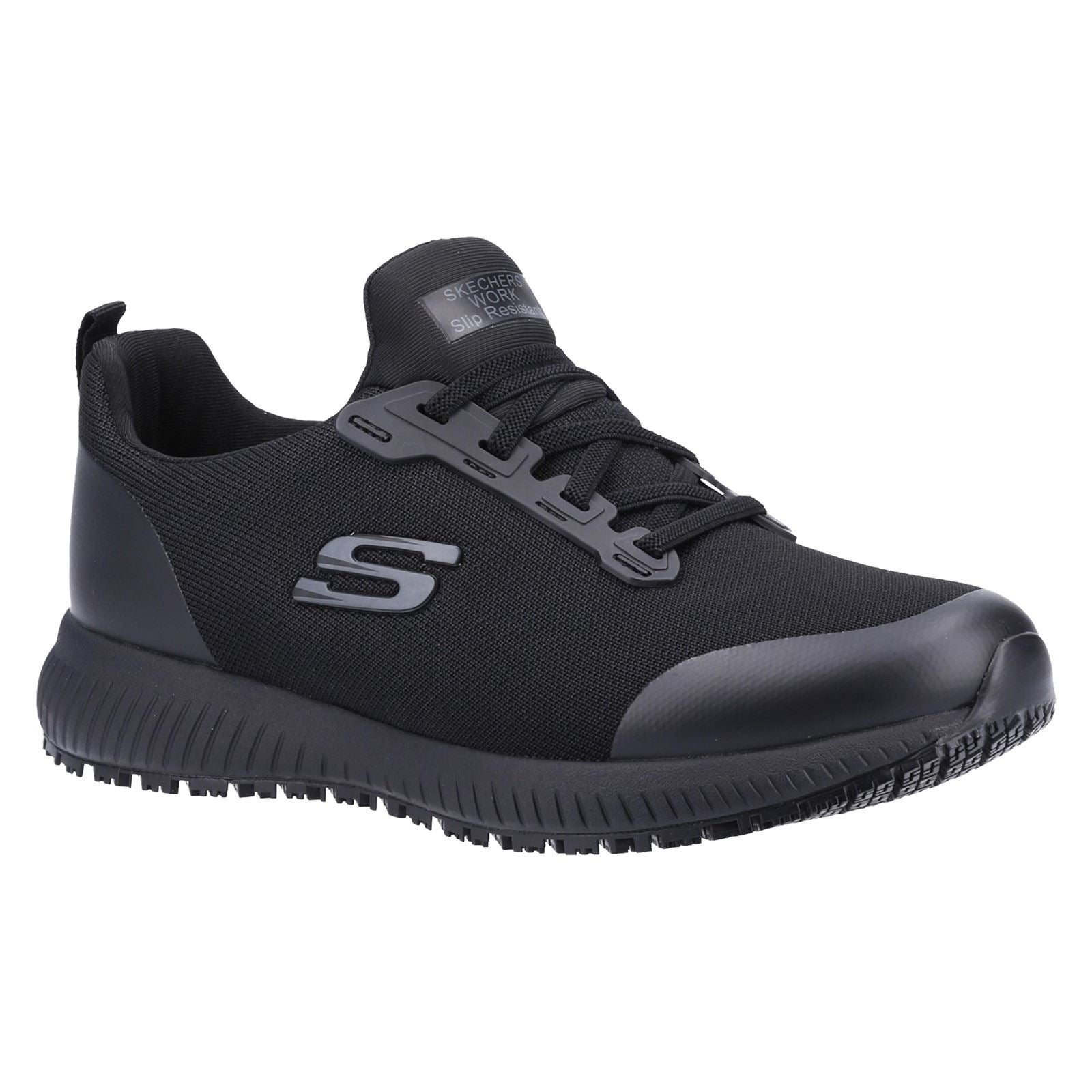Skechers Workwear Squad Sr Wide Baskets De Sécurité Noires En Textile Pour Femmes