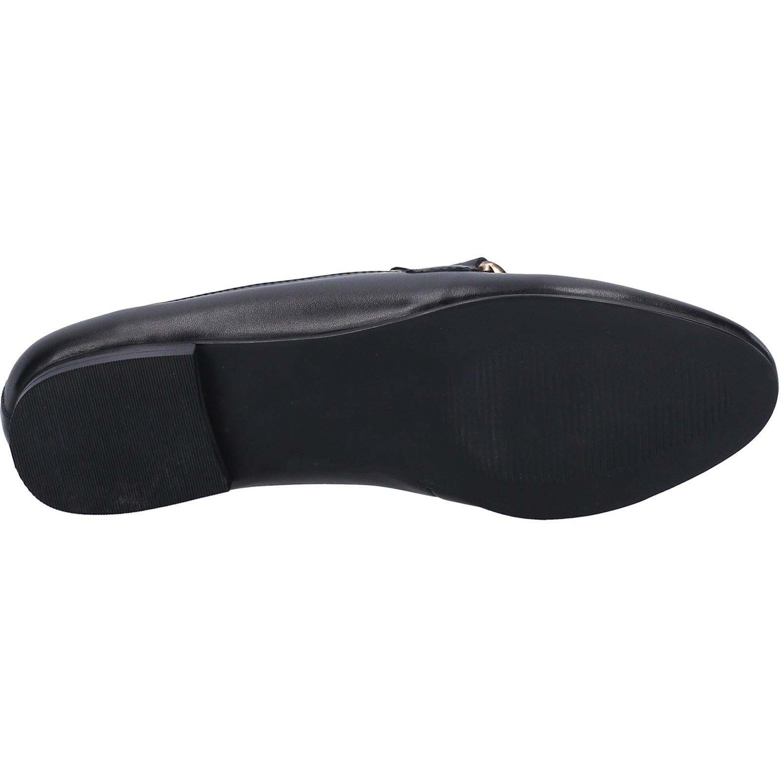 Hush Puppies Harper Chain Mocassins Noirs En Cuir Pour Femmes