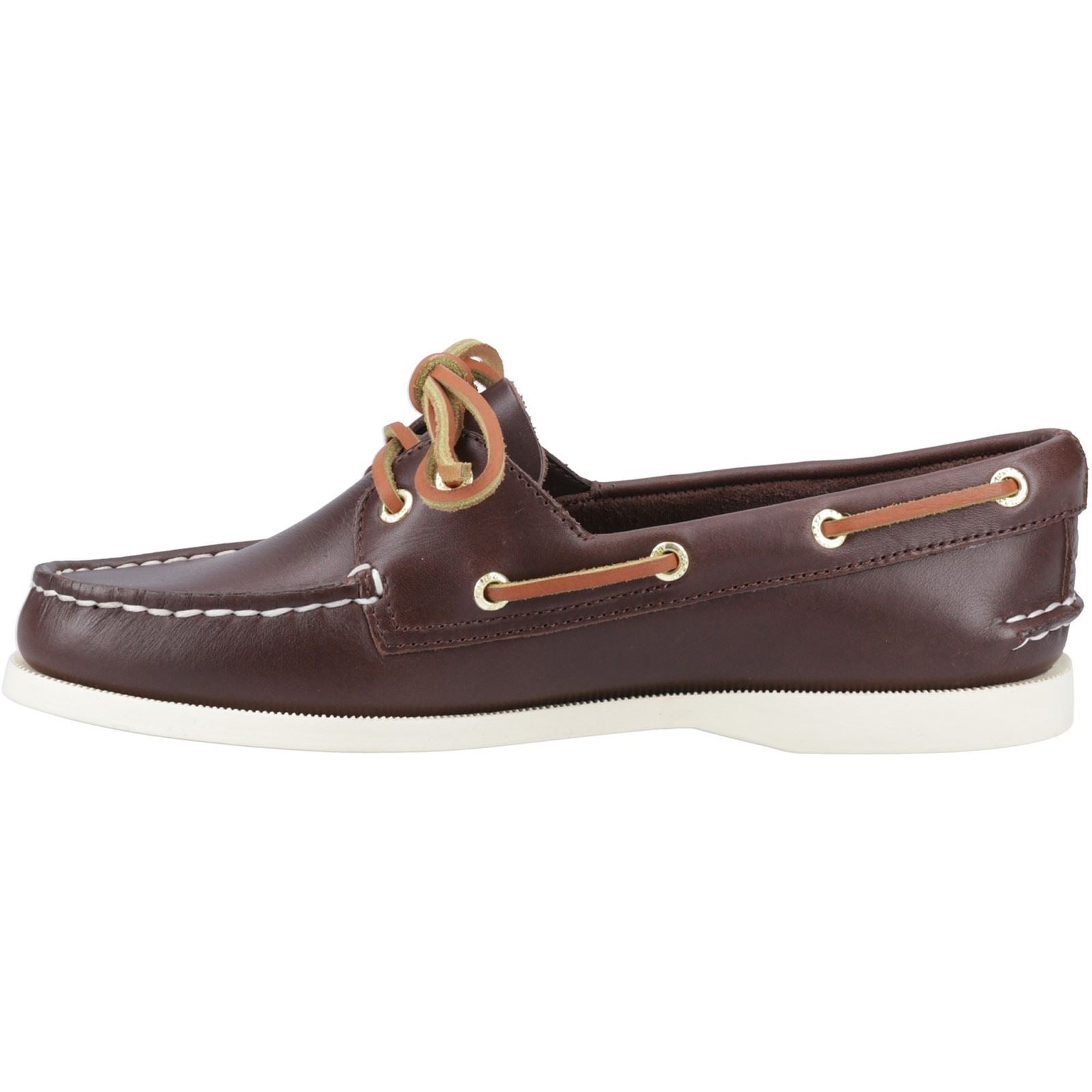 Sperry Authentic 2 Eye Chaussures De Bateau En Cuir Marron Pour Homme