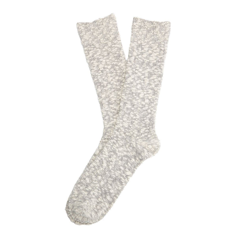 Anonymous Ism Classic Slub Crew Chaussettes Pour Hommes Grises Jusqu'Aux Mollets