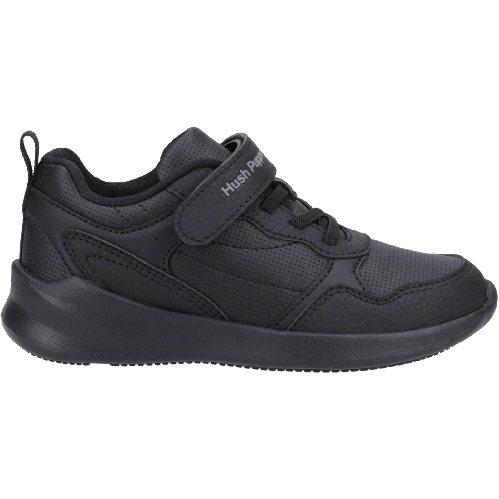 Hush Puppies Marling Bungee Lace Junior Chaussures En Polyuréthane Noires
