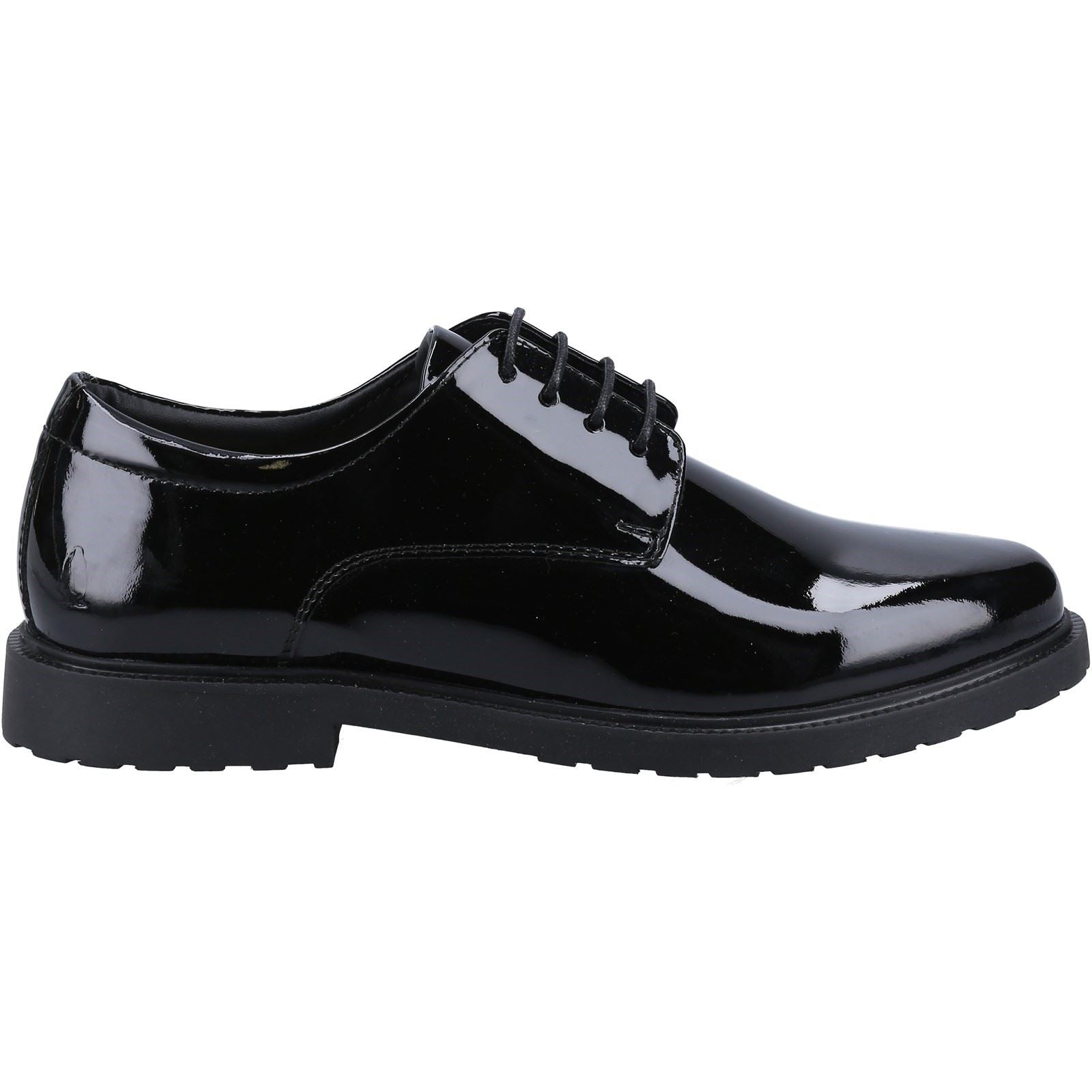 Hush Puppies Verity Slip On Chaussures Richelieu Noires Vernies Pour Femmes En Cuir
