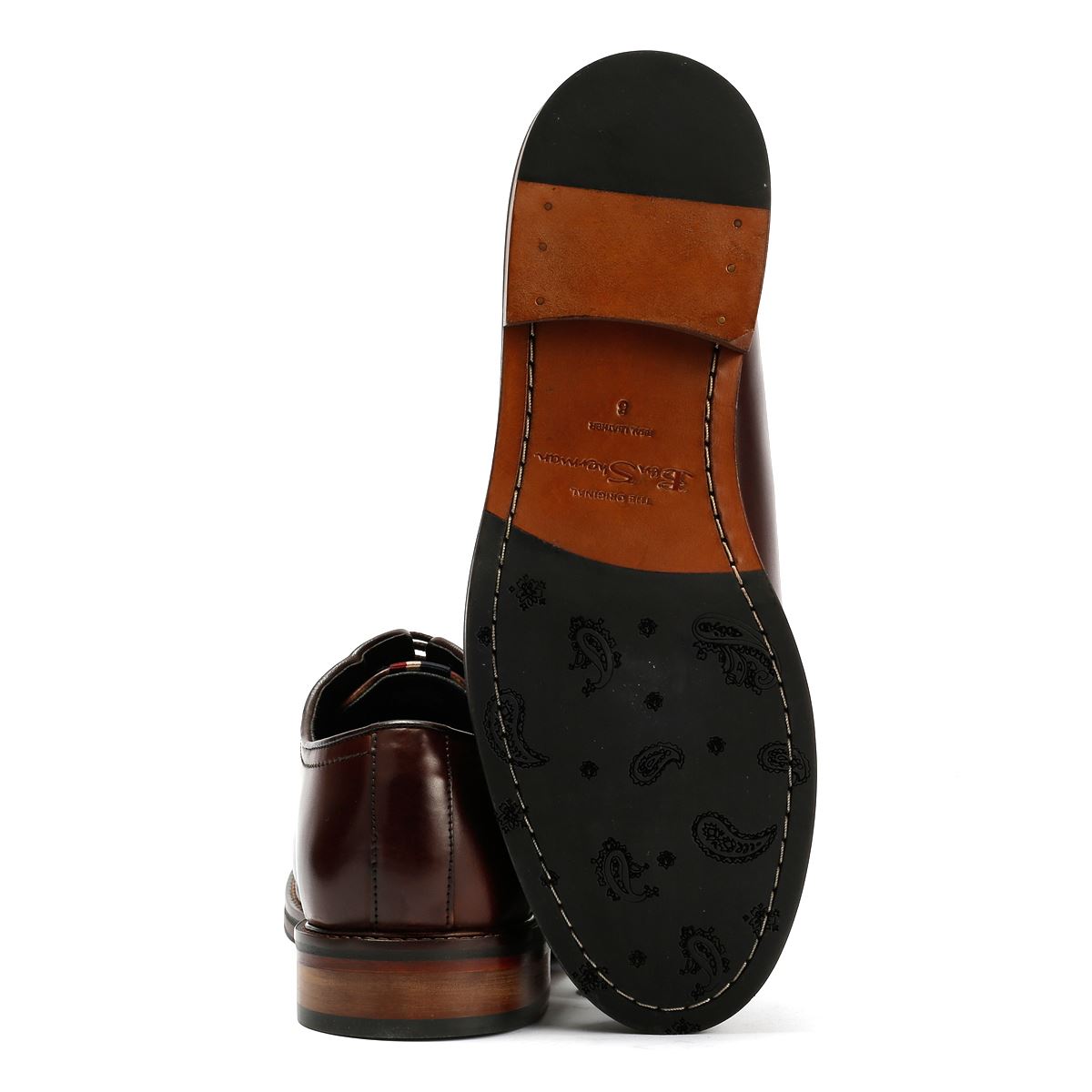 Ben Sherman Hoxton Chaussures En Cuir Pour Hommes Brunes À Lacets