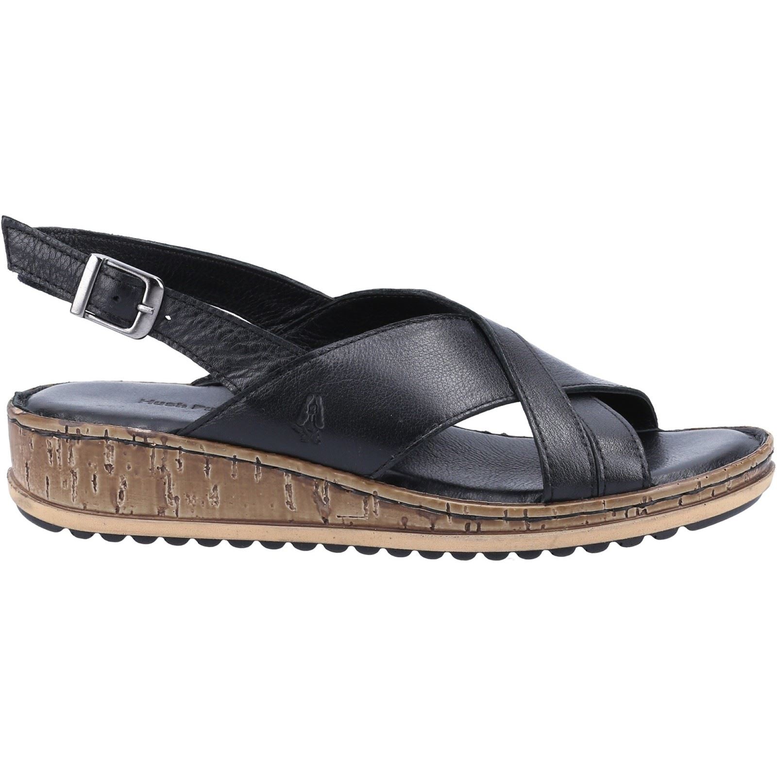 Hush Puppies Elena Escarpins Compensés Noirs Pour Femmes En Cuir