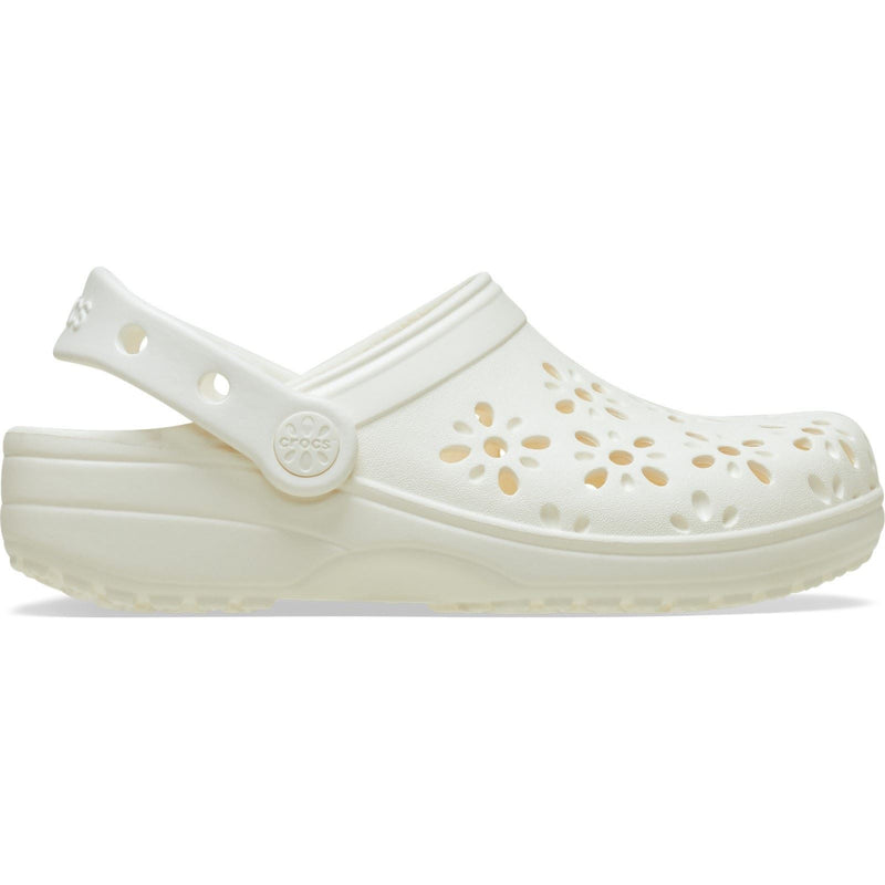 Crocs Classic Floral Cut Out Sabots En Craie Thermoplastique