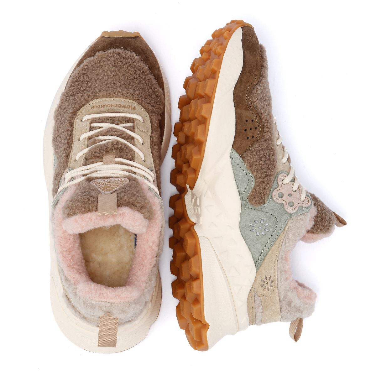Flower Mountain Kotetsu Teddy Baskets Beige Pour Femmes En Mélange De Laine