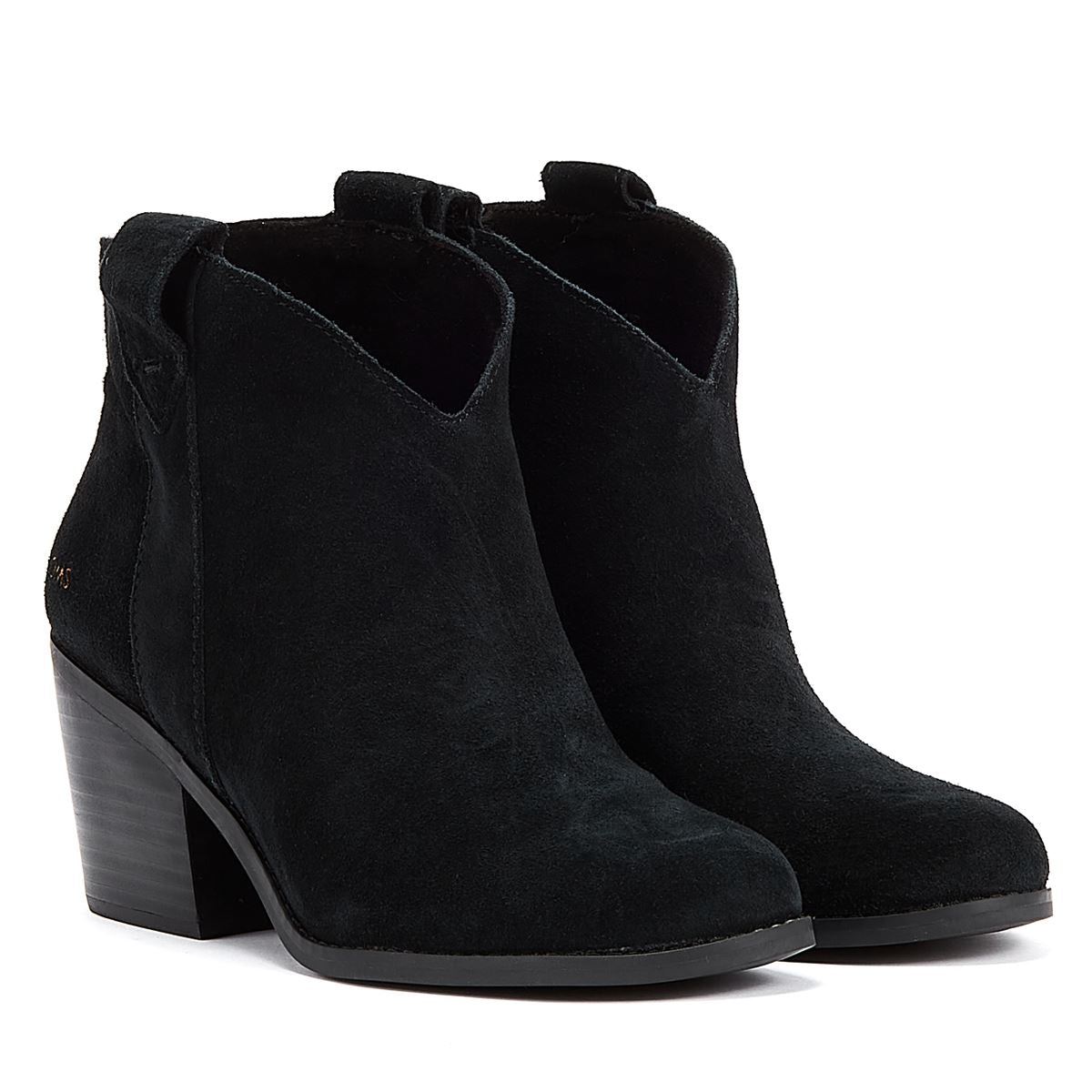 TOMS Bottes Noires En Daim Constance Pour Femme