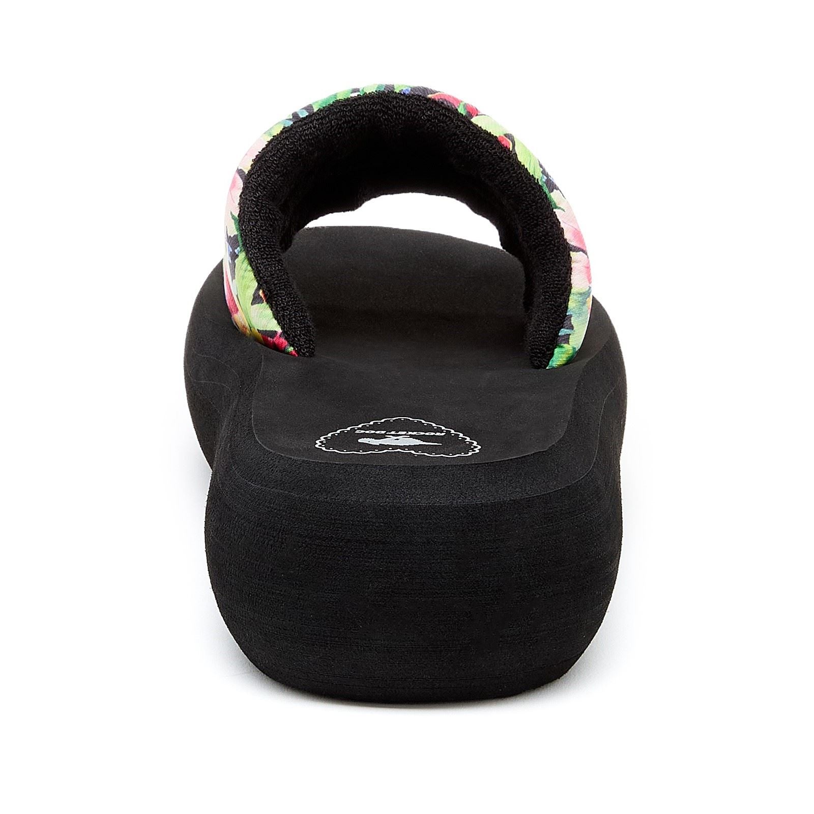 Rocket Dog Splash Bahama Sandales De Femme En Textile Noir/Multicolore